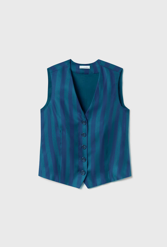 Twill Vest Blue Depths