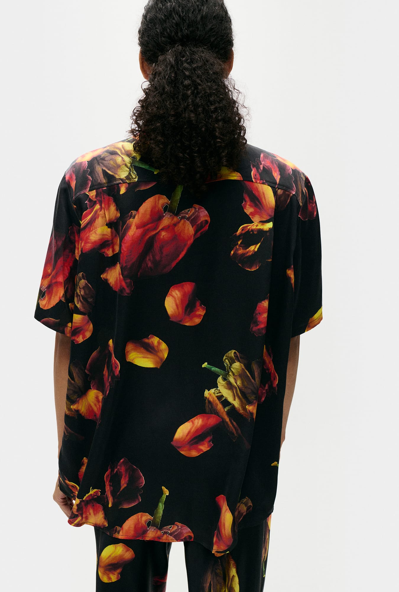 Short Sleeve Boyfriend Shirt Tulipa Black
