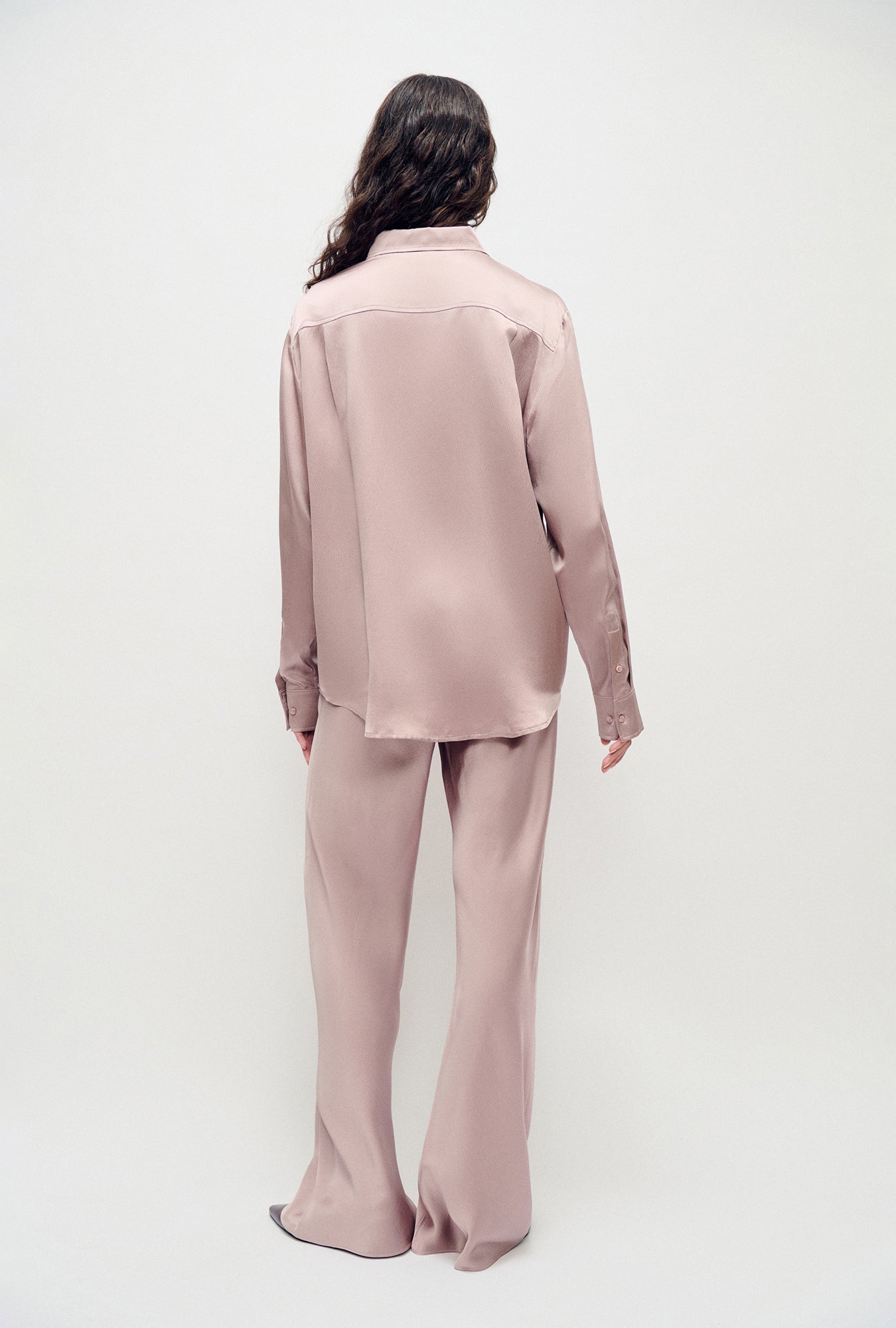 Hammered Bias Cut Pants Lasso