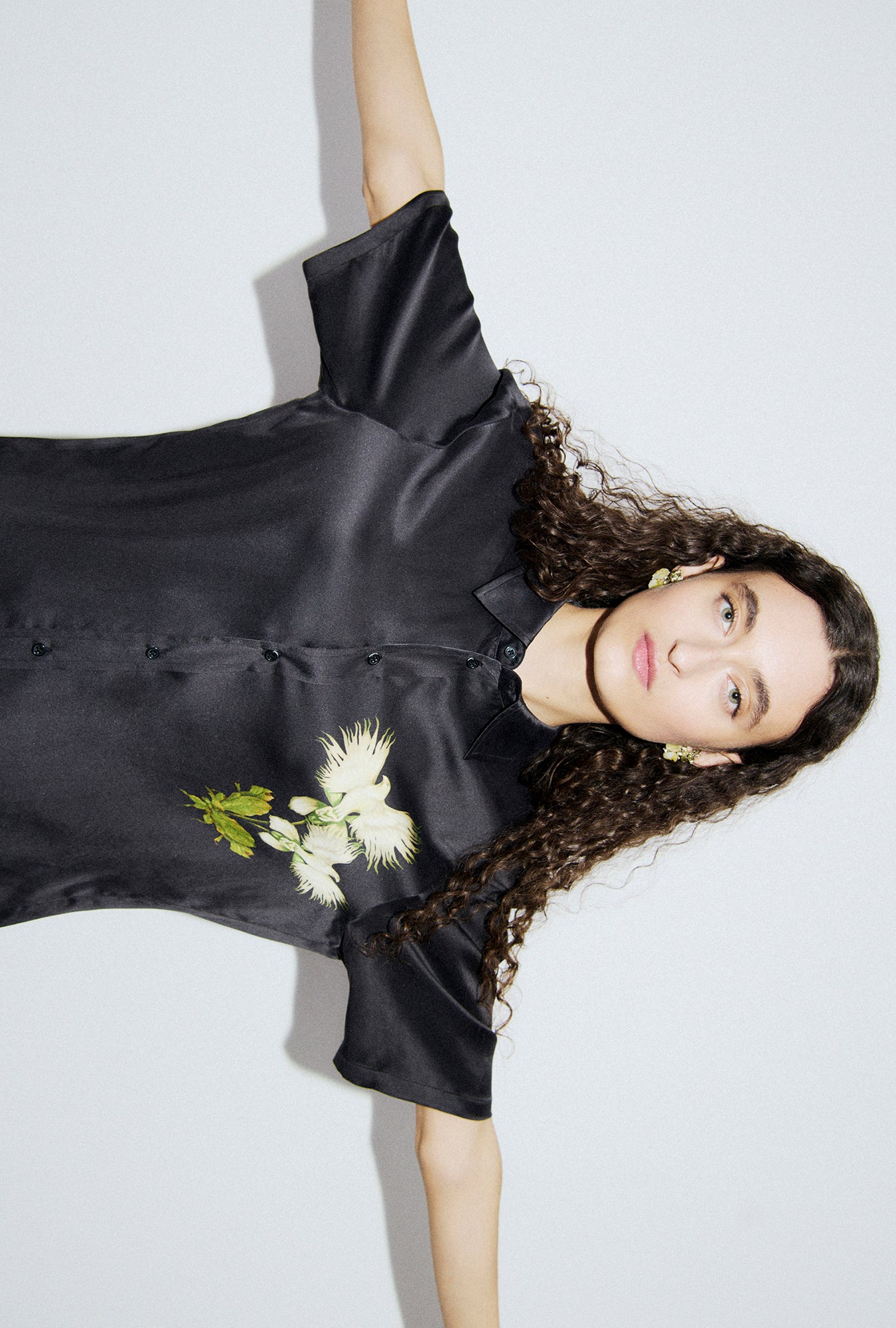 Short Sleeve Boyfriend Shirt Egret