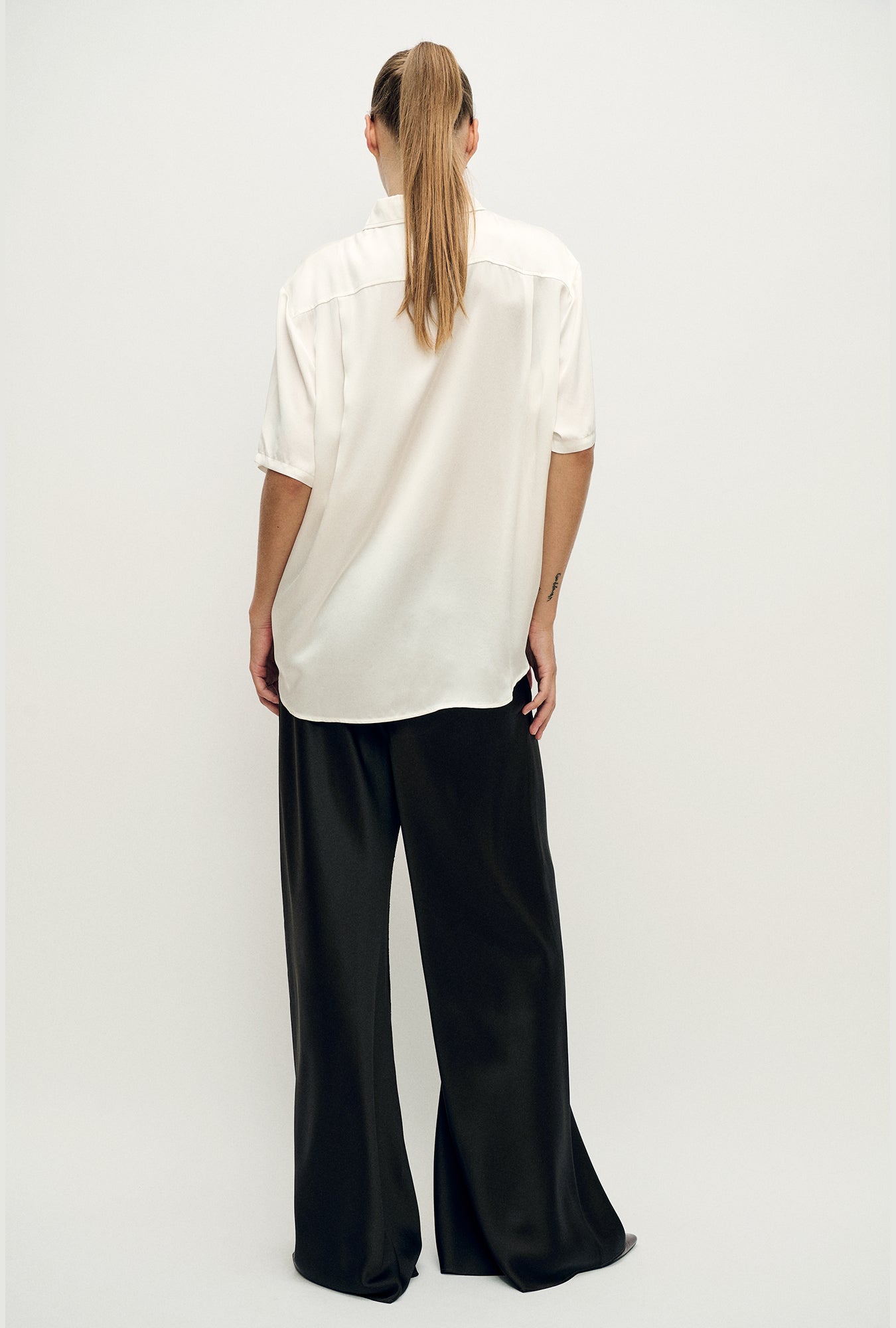 Short Sleeve Boyfriend Shirt White