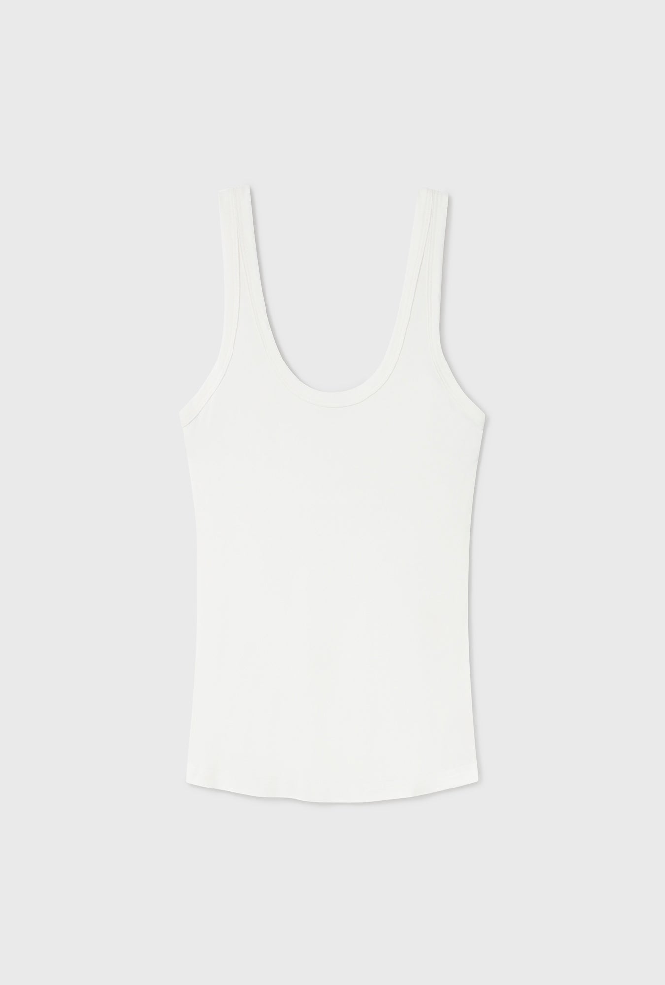Jersey Scoop Tank White