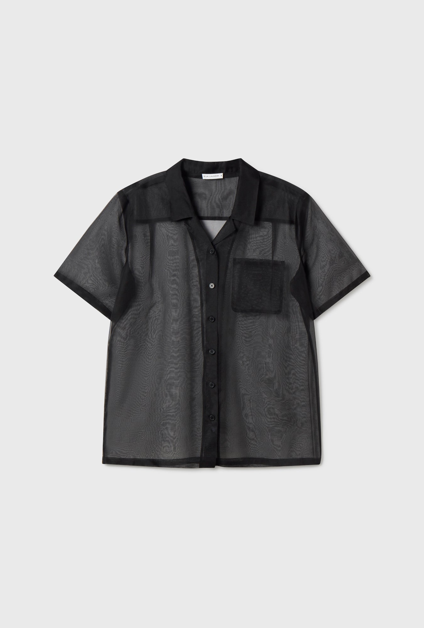 Organza Camp Shirt Black