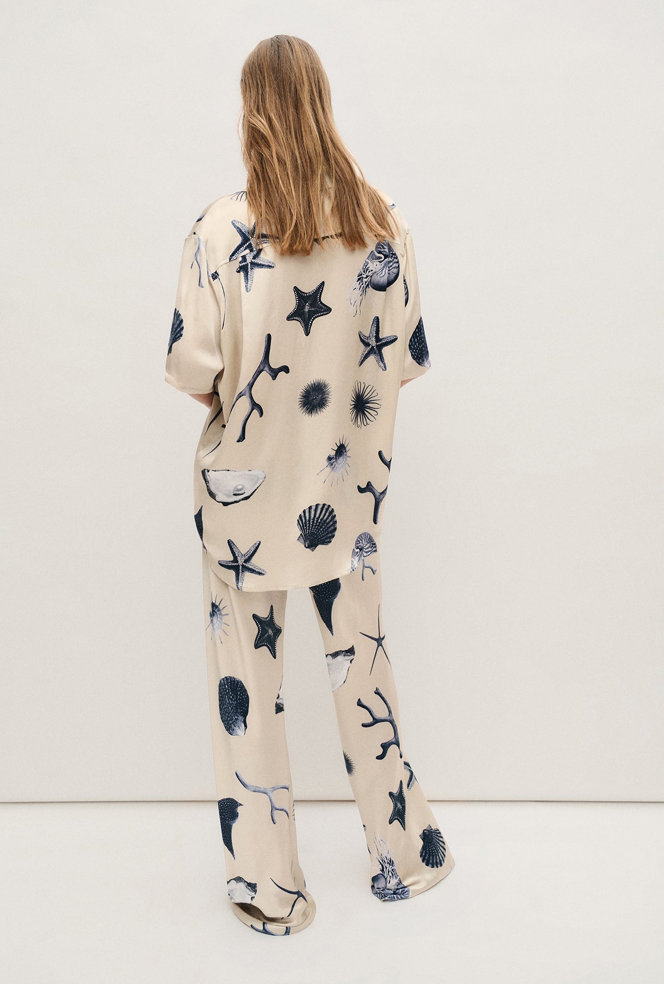 Bias Cut Pants Seashells