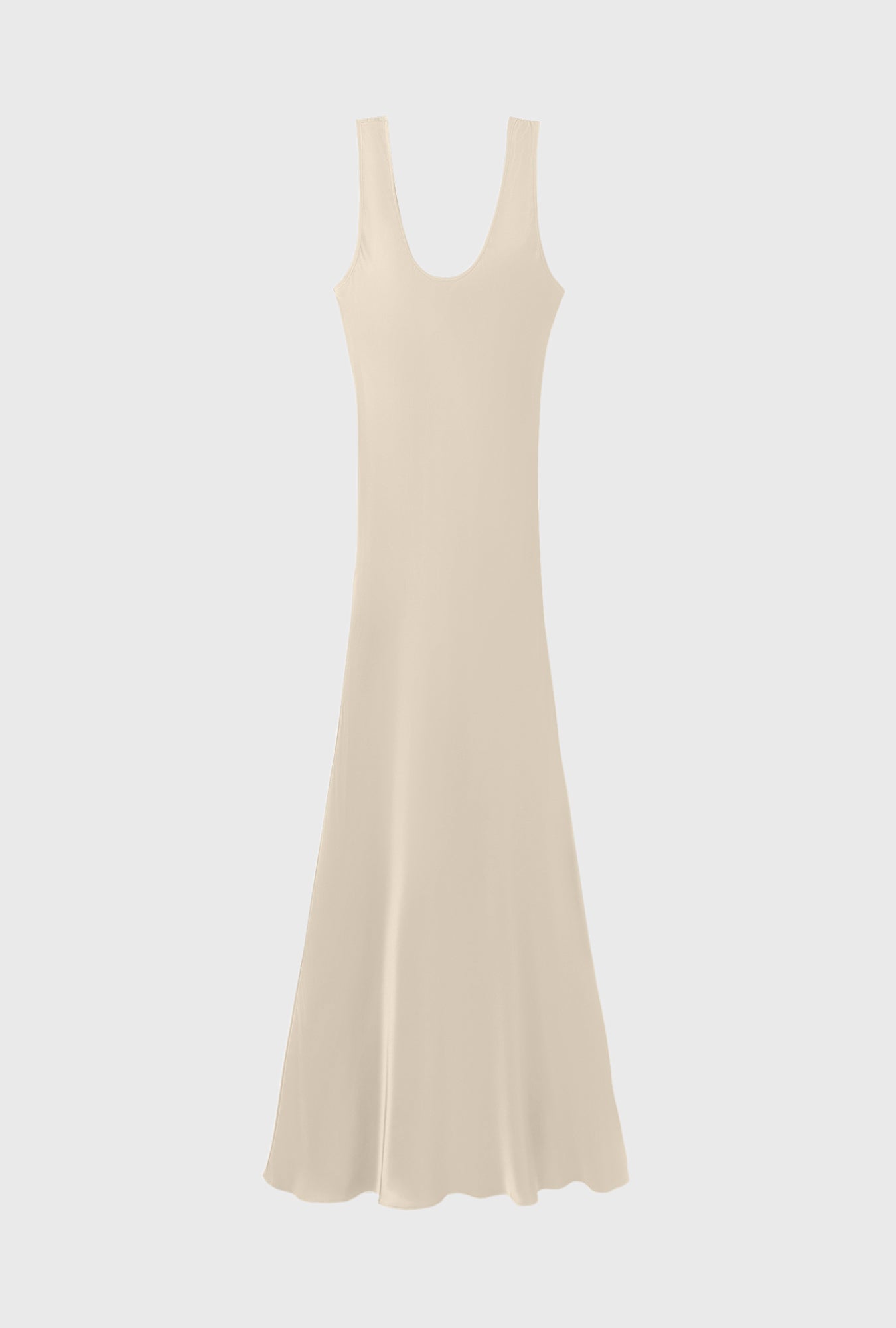 SCOOP NECK DRESS HAZELNUT