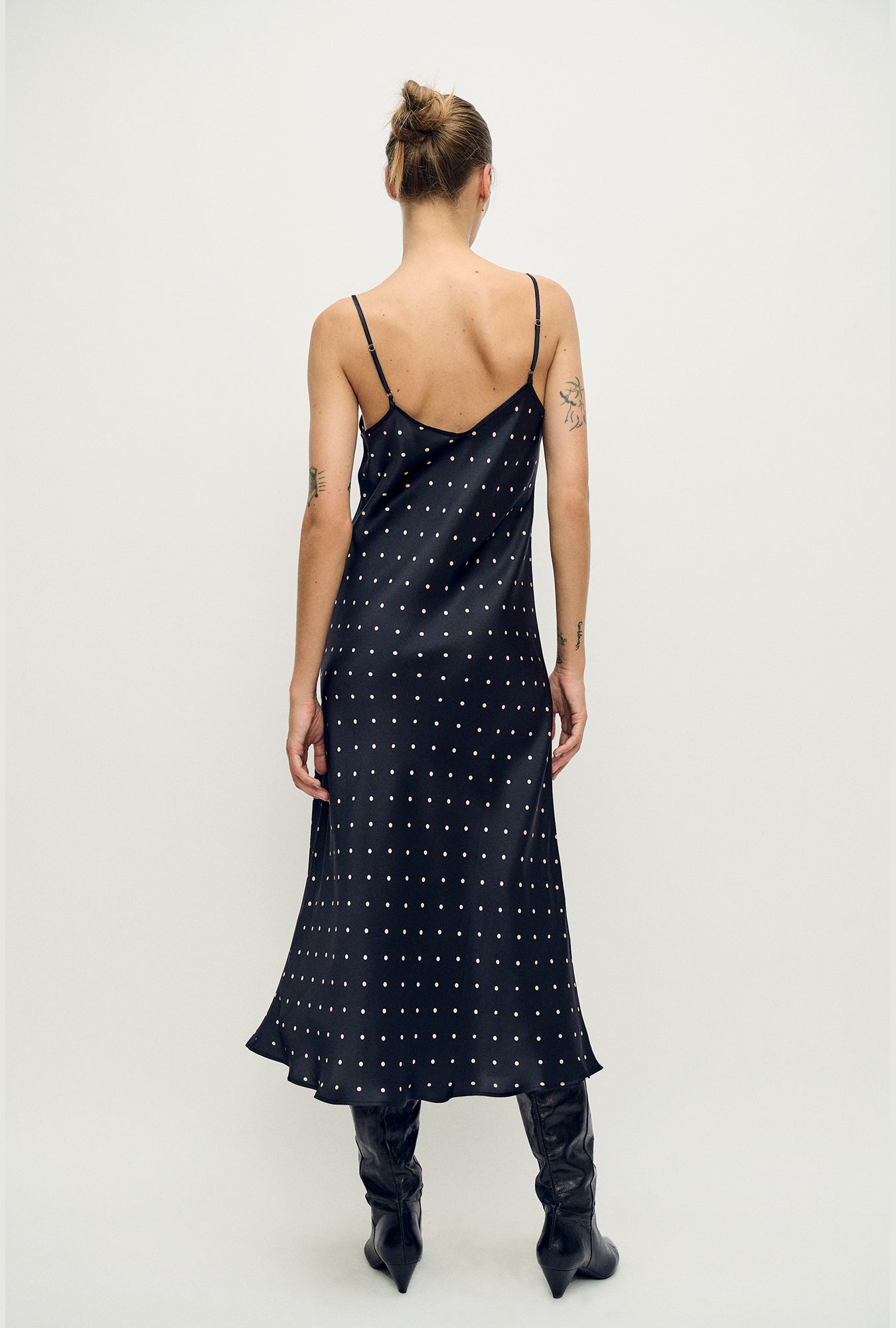 90S Slip Dress Small Polka Dot