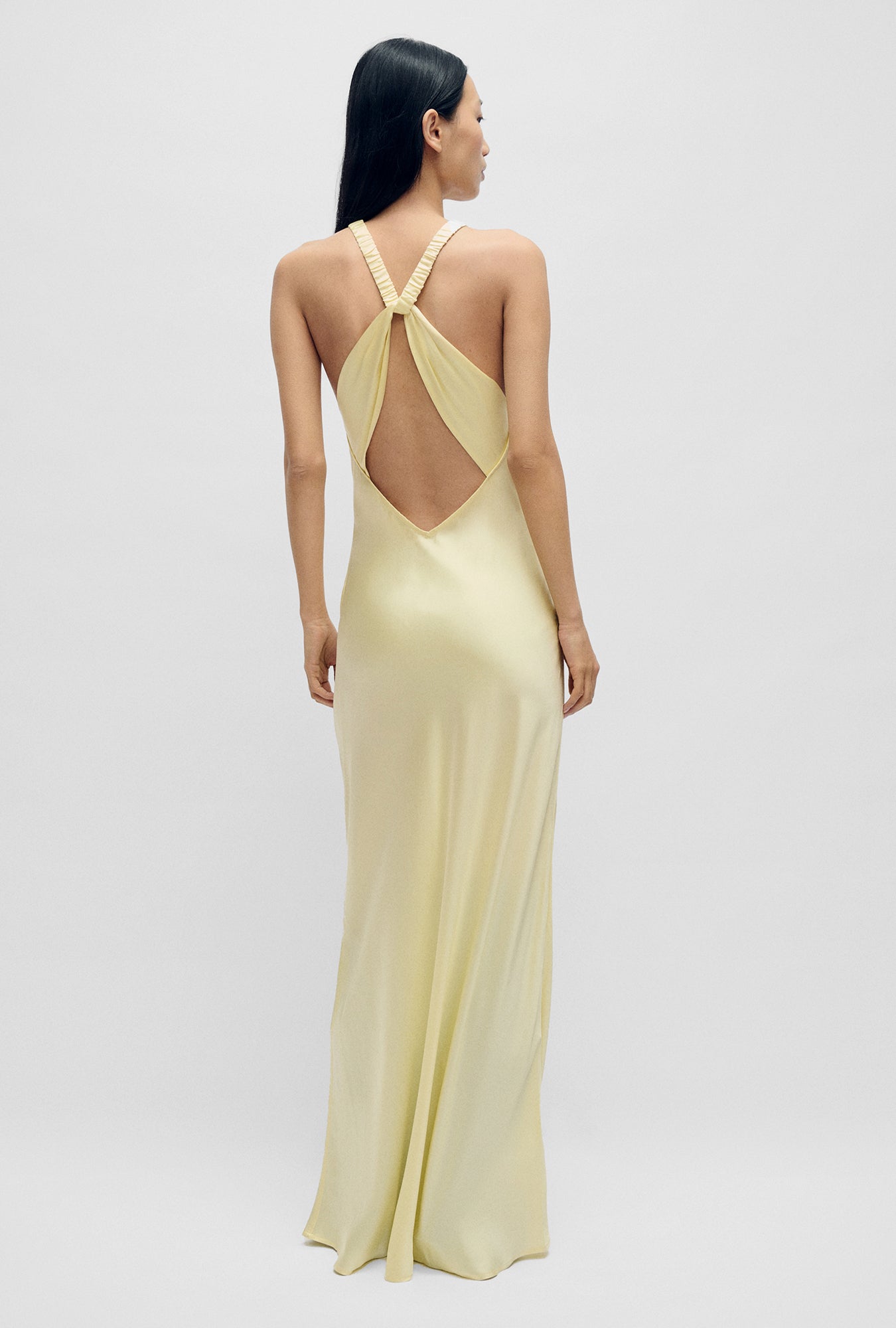 HIGH LOW DRESS VANILLA FLOWER