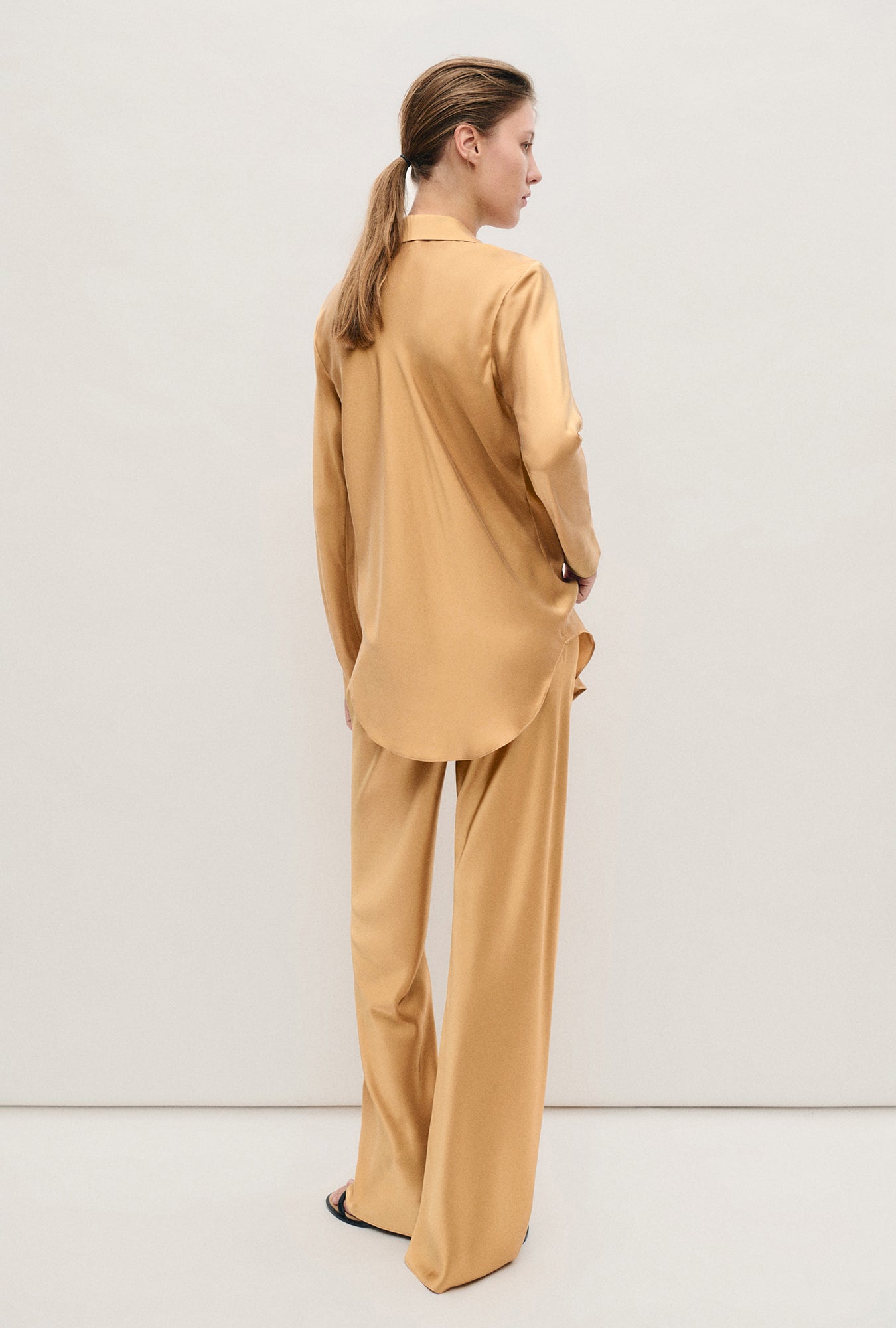 BIAS CUT PANTS COWRIE