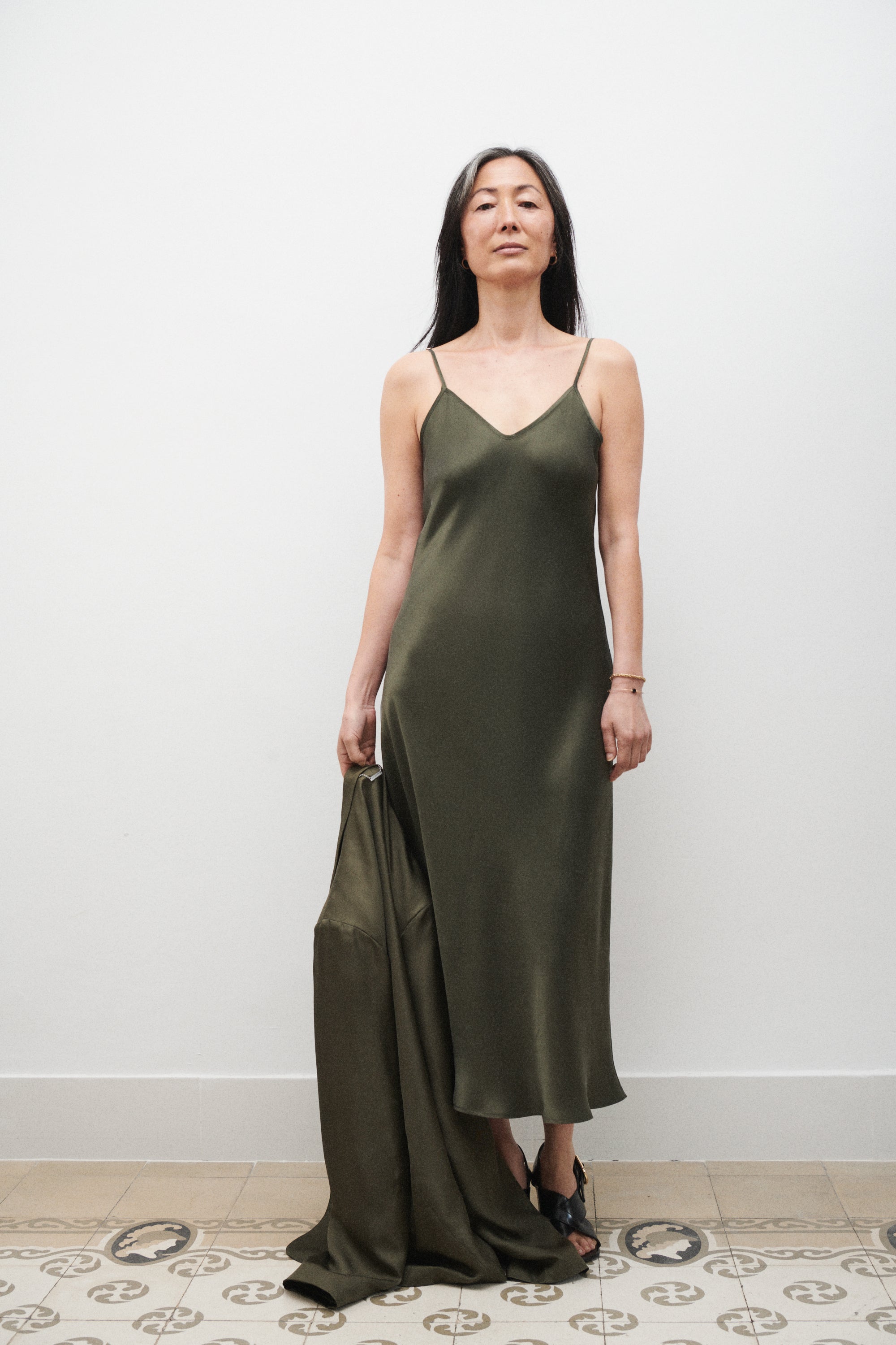 90S Slip Dress Pine