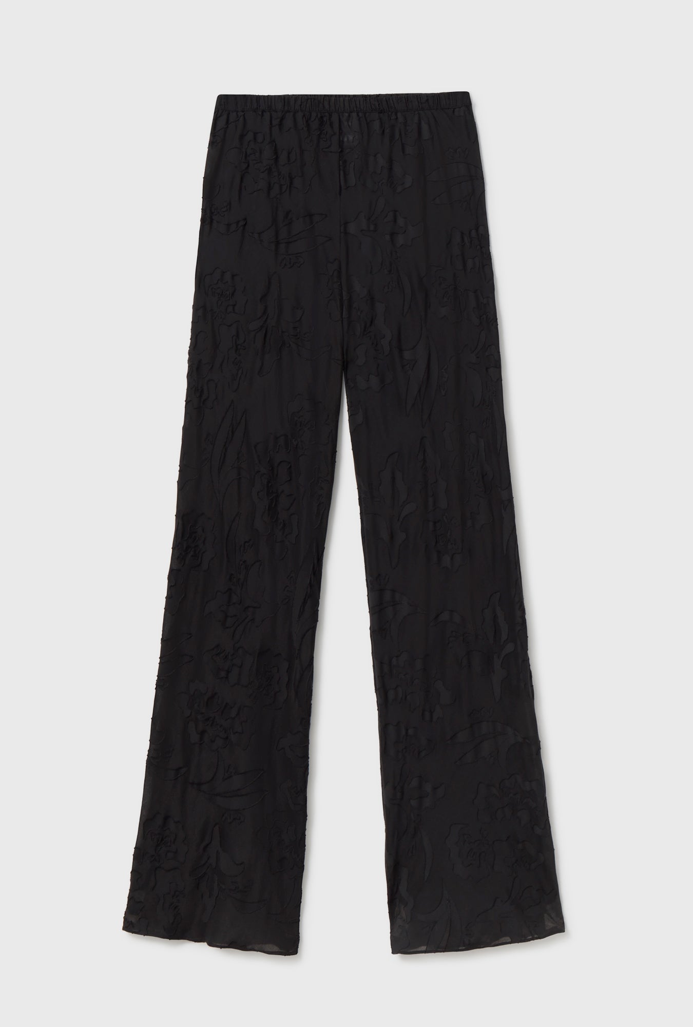 Clip Silk Bias Cut Pants Tulipa Black