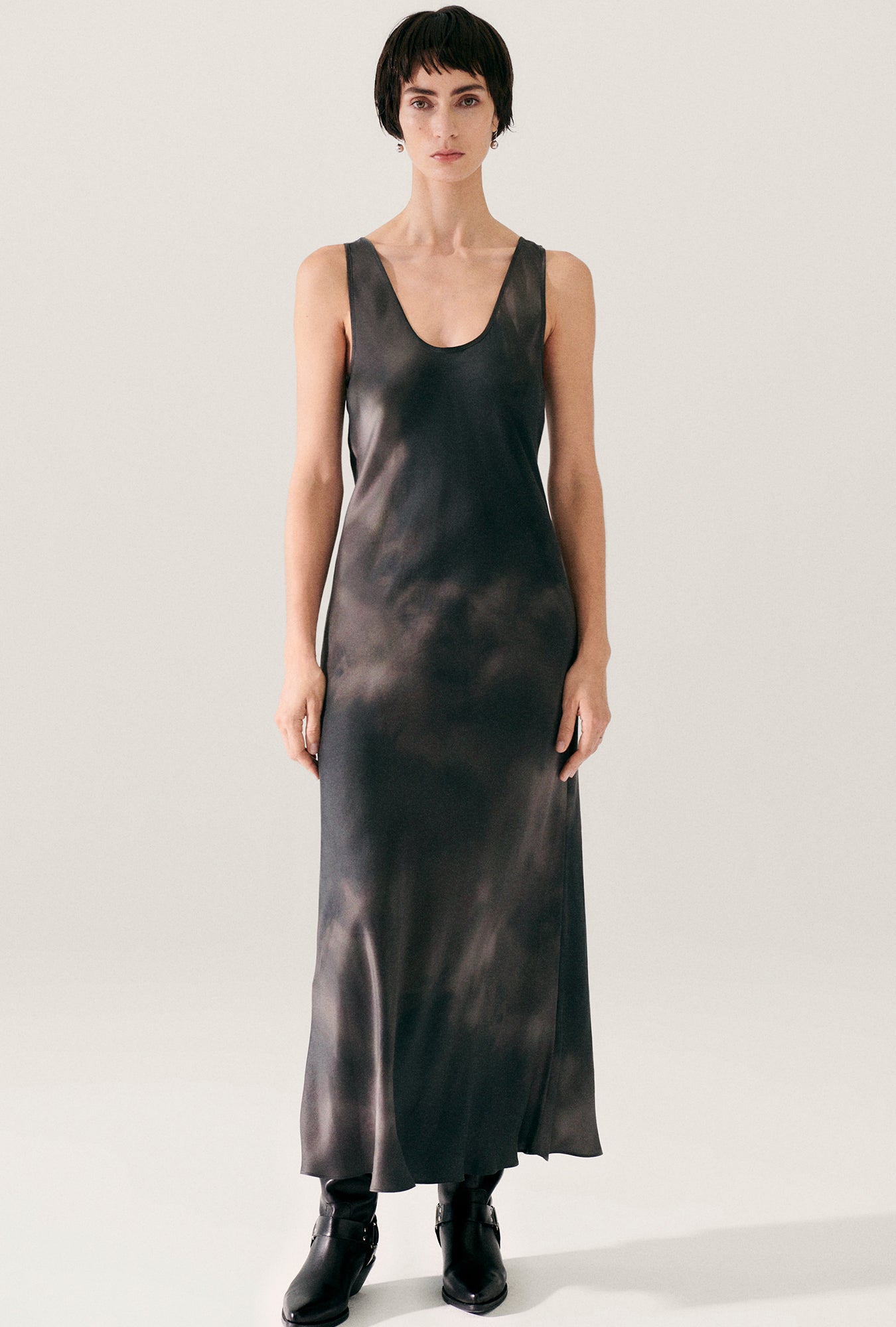 Scoop Neck Dress Smoke