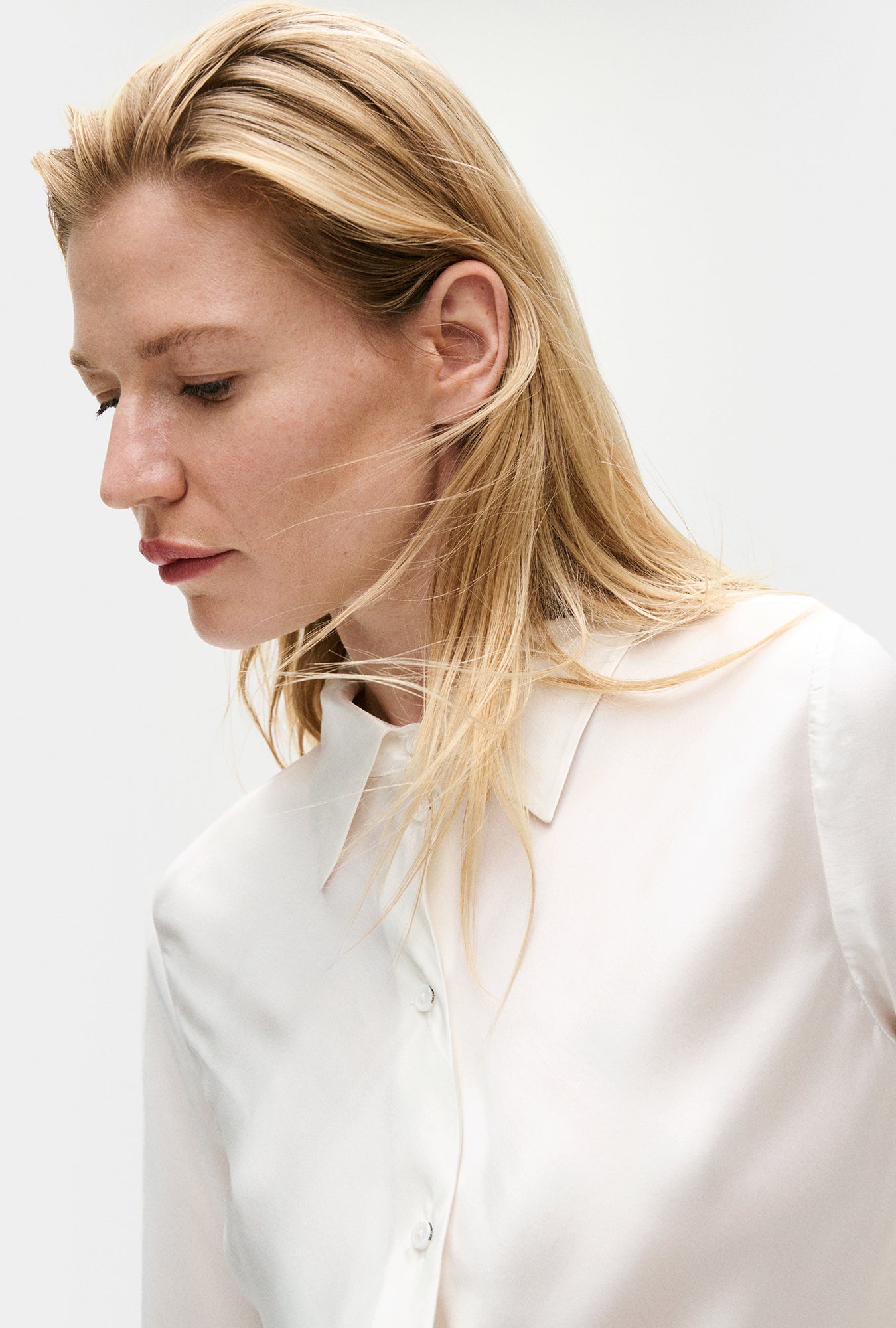 Bias Cut Shirt White