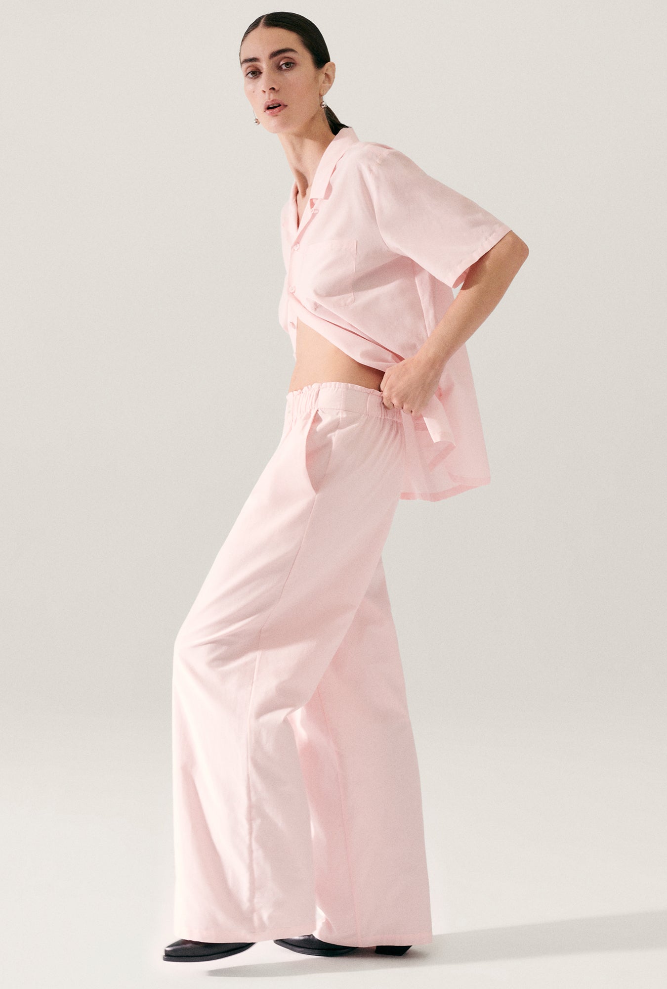 Cotton Silk Camp Shirt Hydrogen