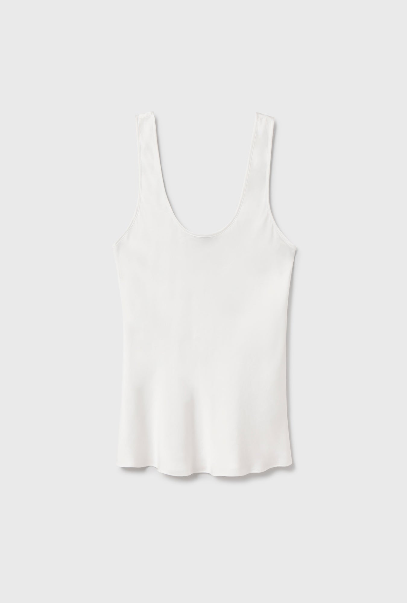 Scoop Neck Tank White