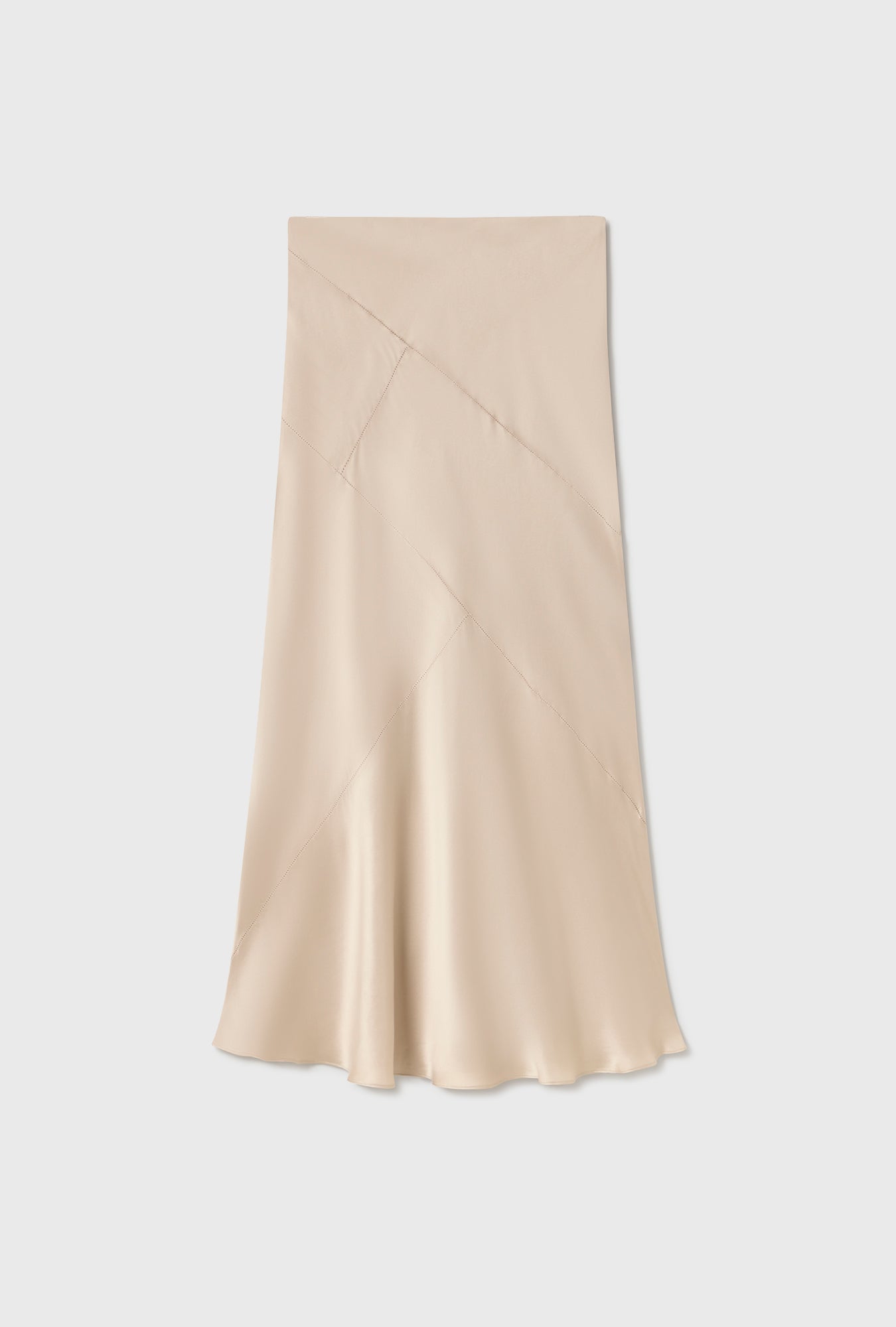 Splice Long Bias Cut Skirt Hazelnut