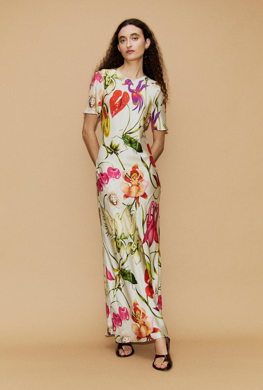 Short Sleeve Bias Dress Wonderland