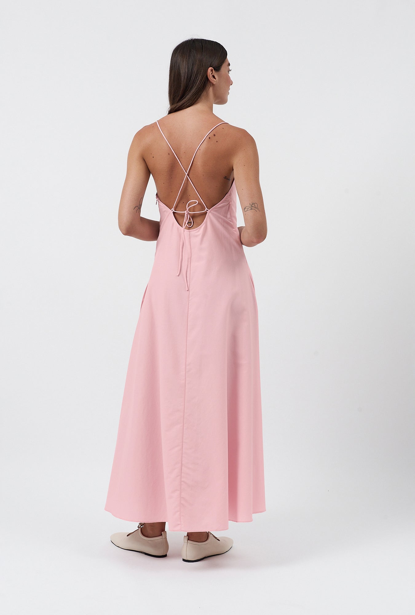 Long Maxi Dress Vintage Pink