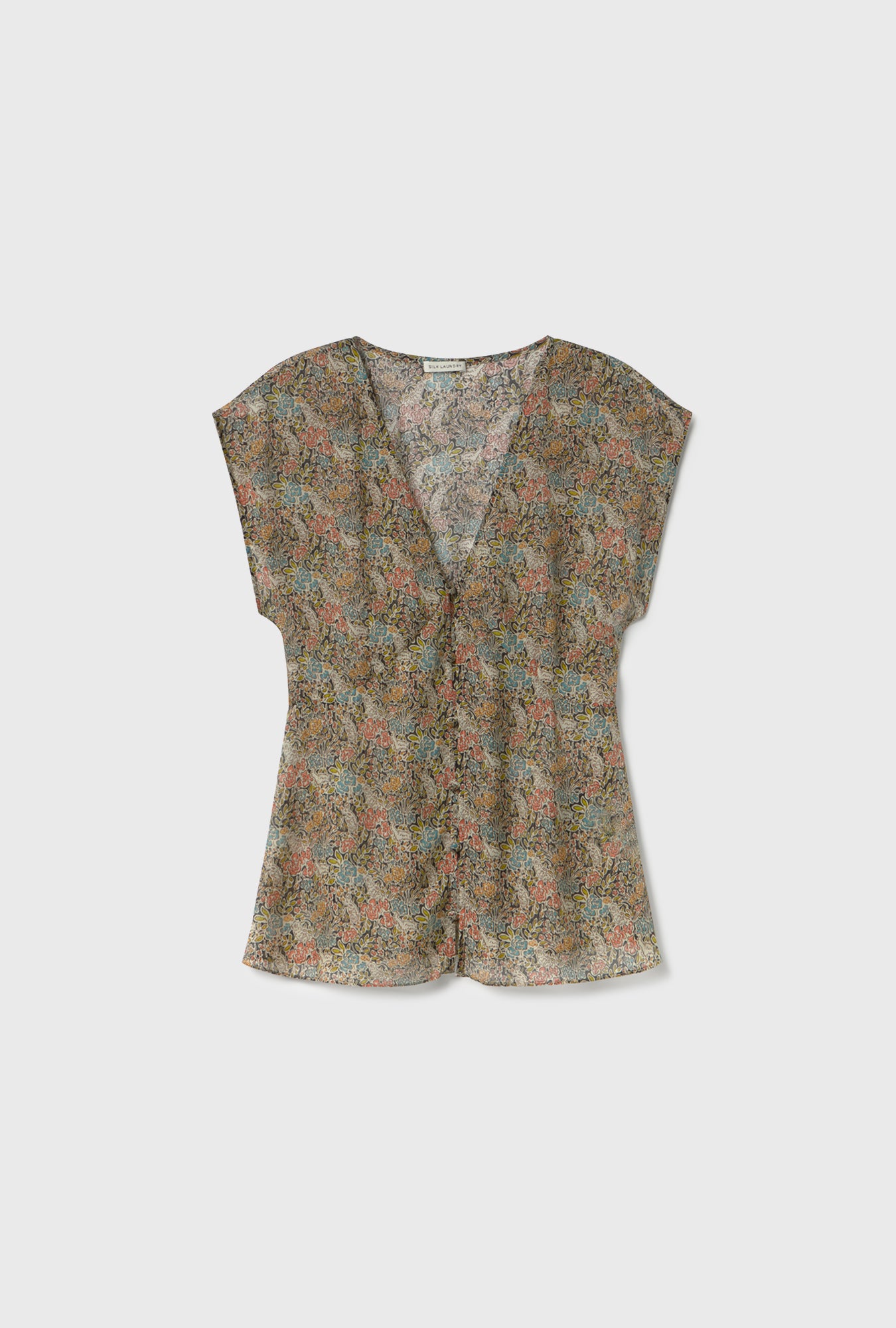 Chiffon V-Neck Top Sugar Floral