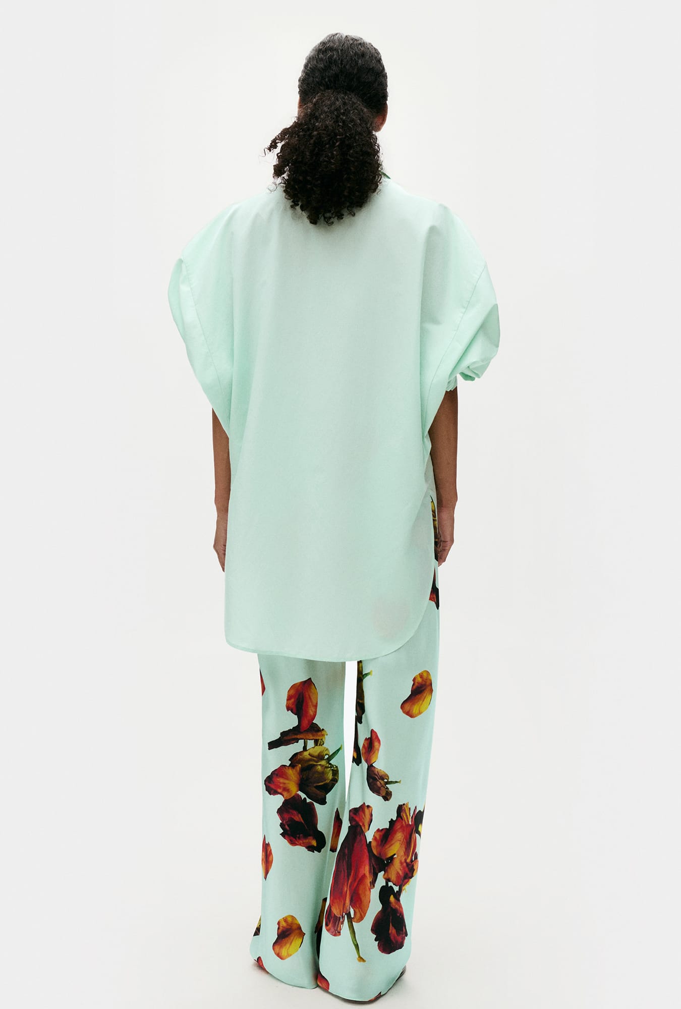 Cotton Silk Round Shirt Dew