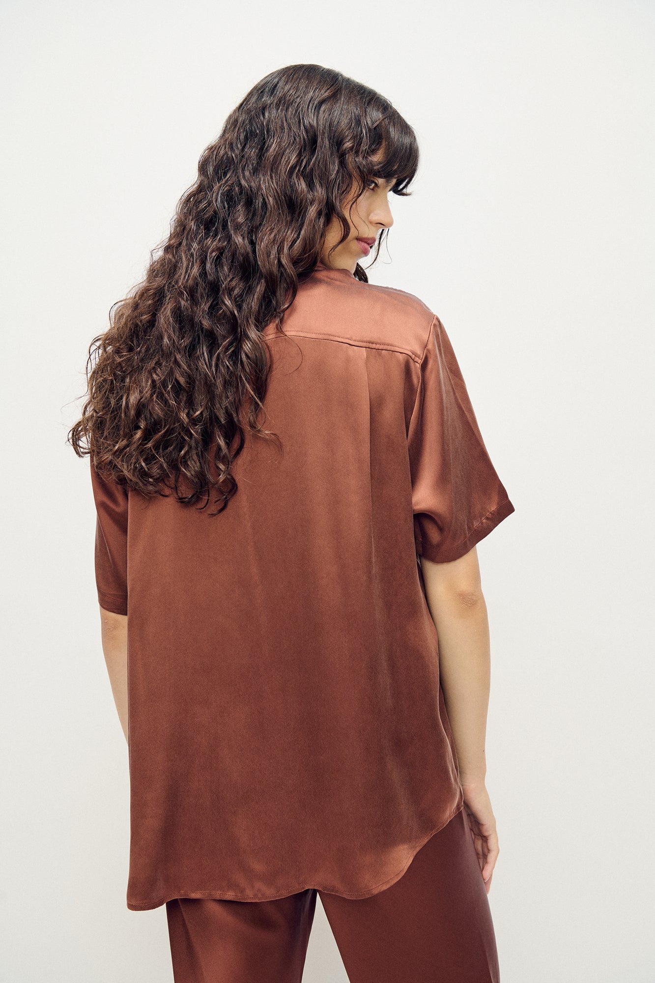 Short Sleeve Boyfriend Shirt Root