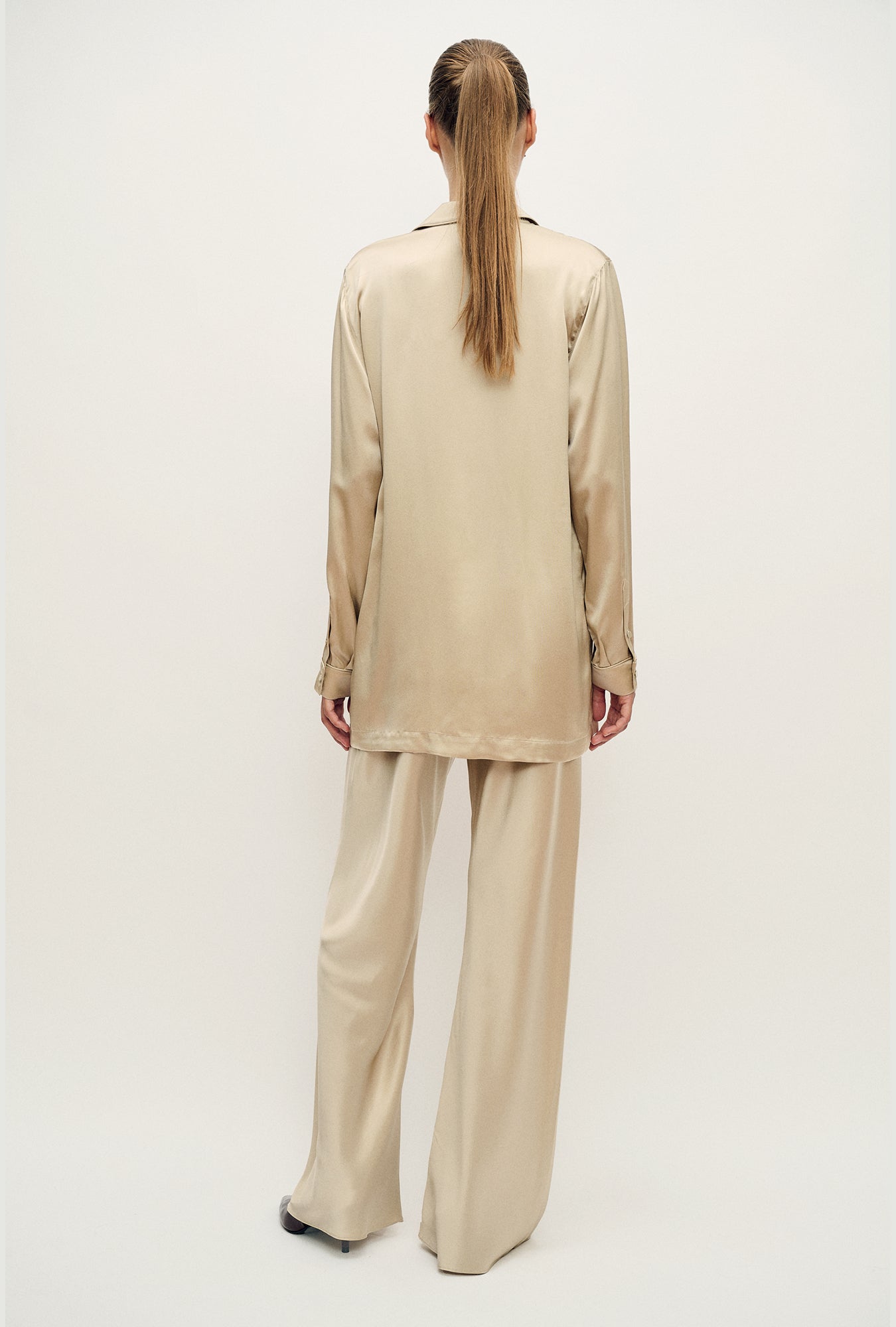 Bias Cut Pants Hazelnut