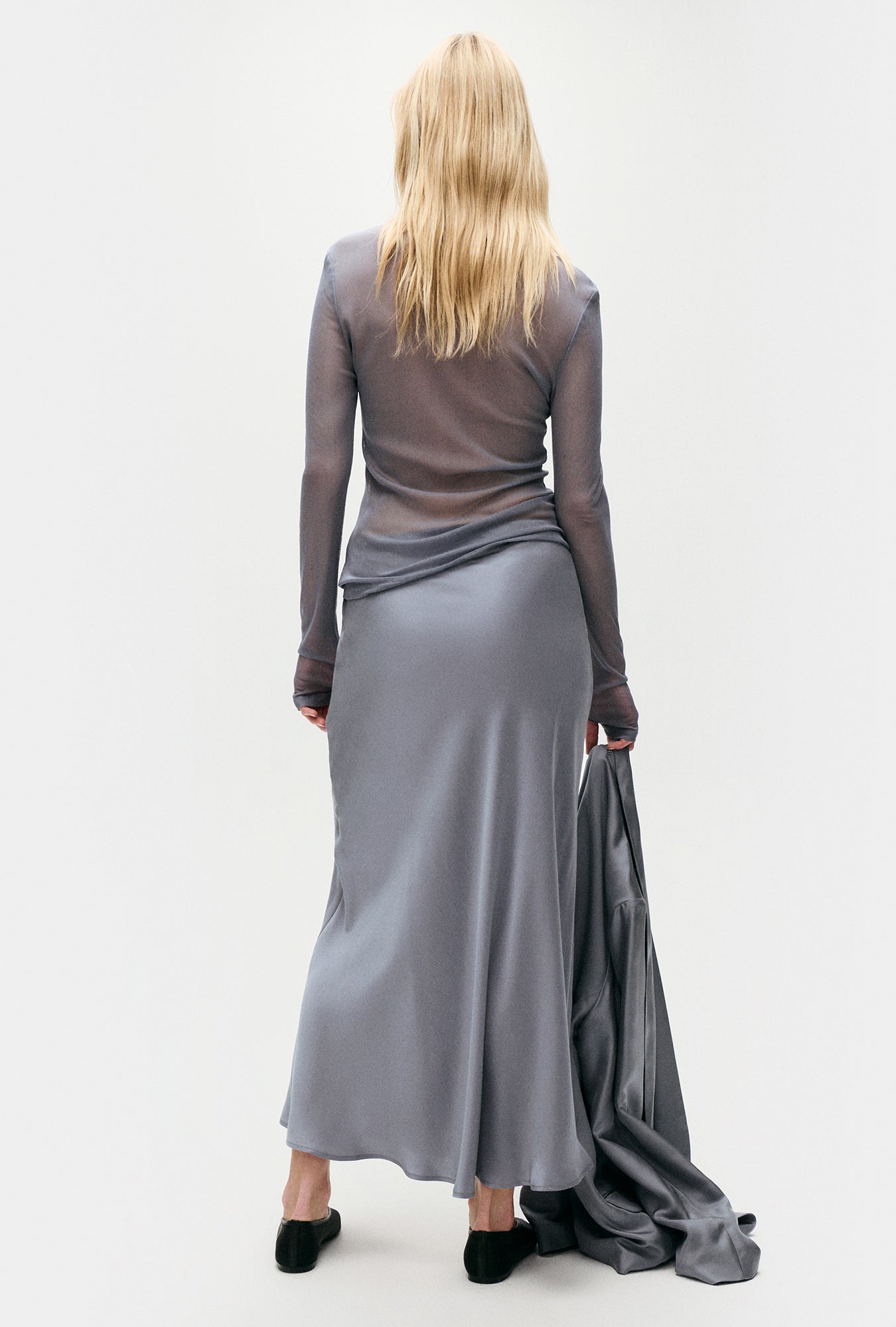 Long Bias Cut Skirt Storm