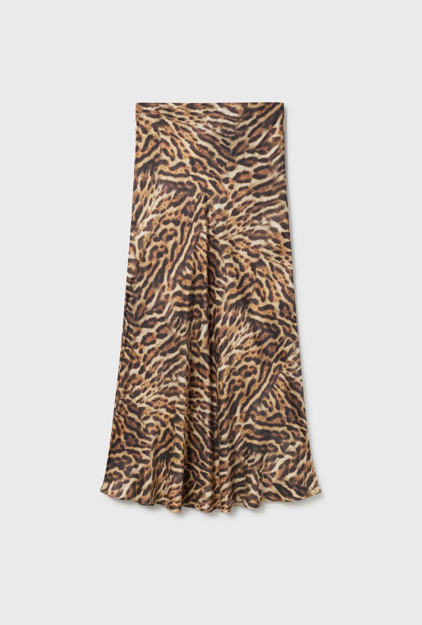 Long Bias Cut Skirt Leopard