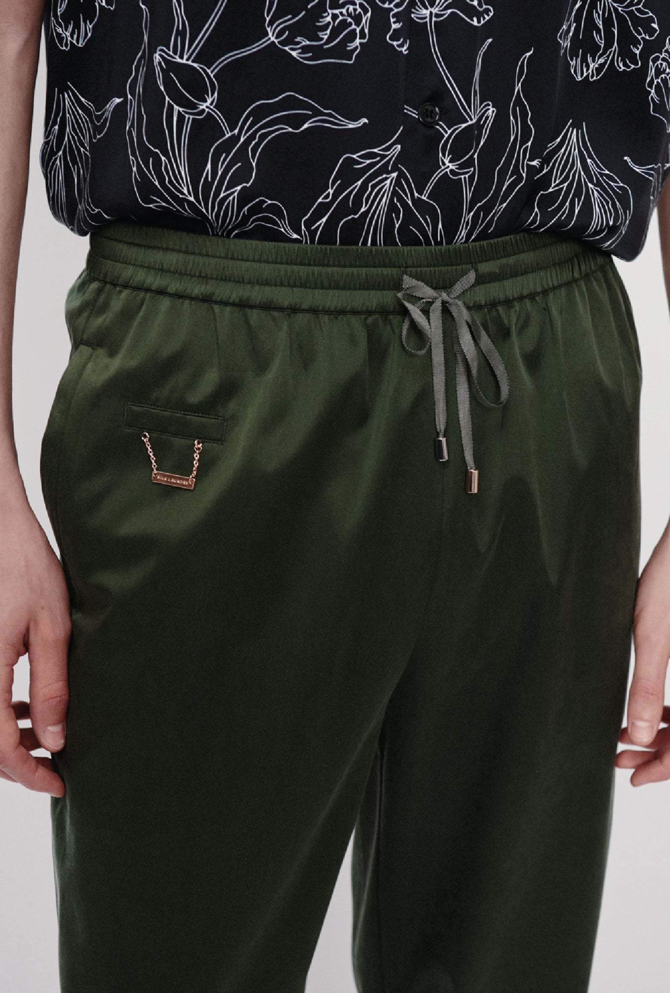 SILK TRACK PANTS CEDAR