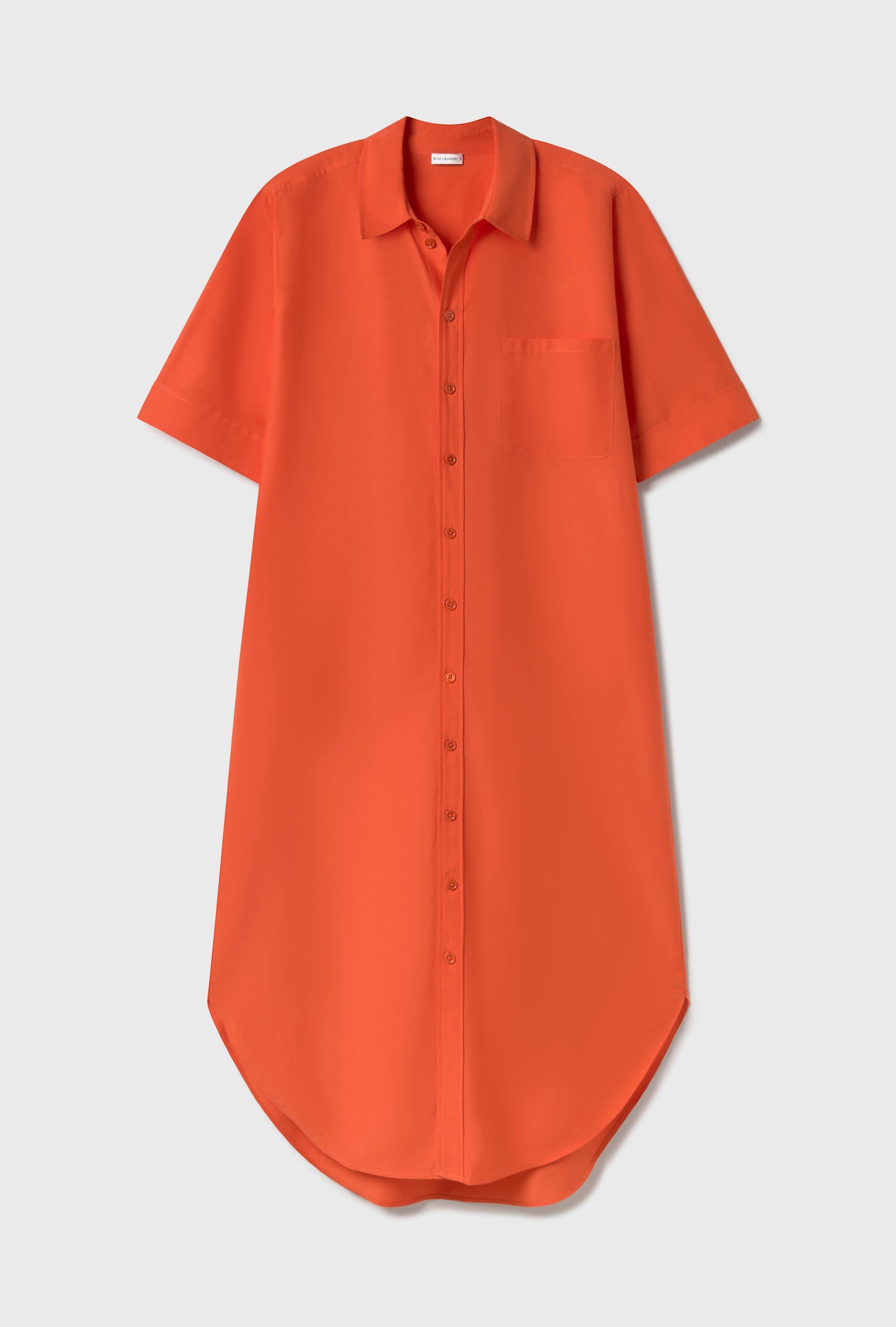 Short Sleeve Boyfriend Shirt Dress Snapper