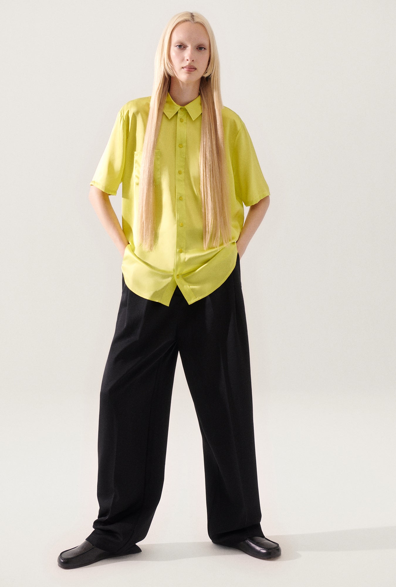 Short Sleeve Boyfriend Shirt Absinthe