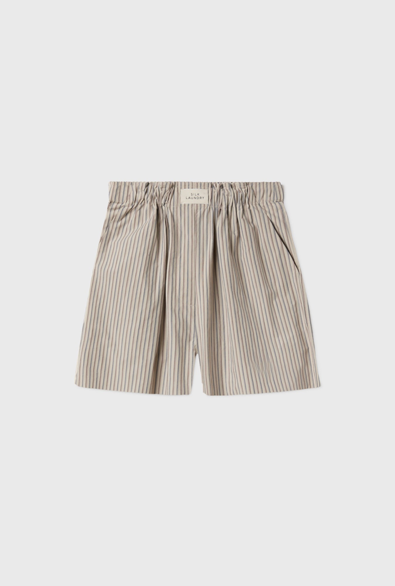 Cotton Boxers Slate Stripe