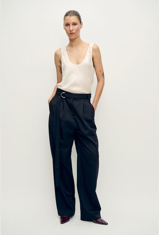 Scoop Neck Tank White