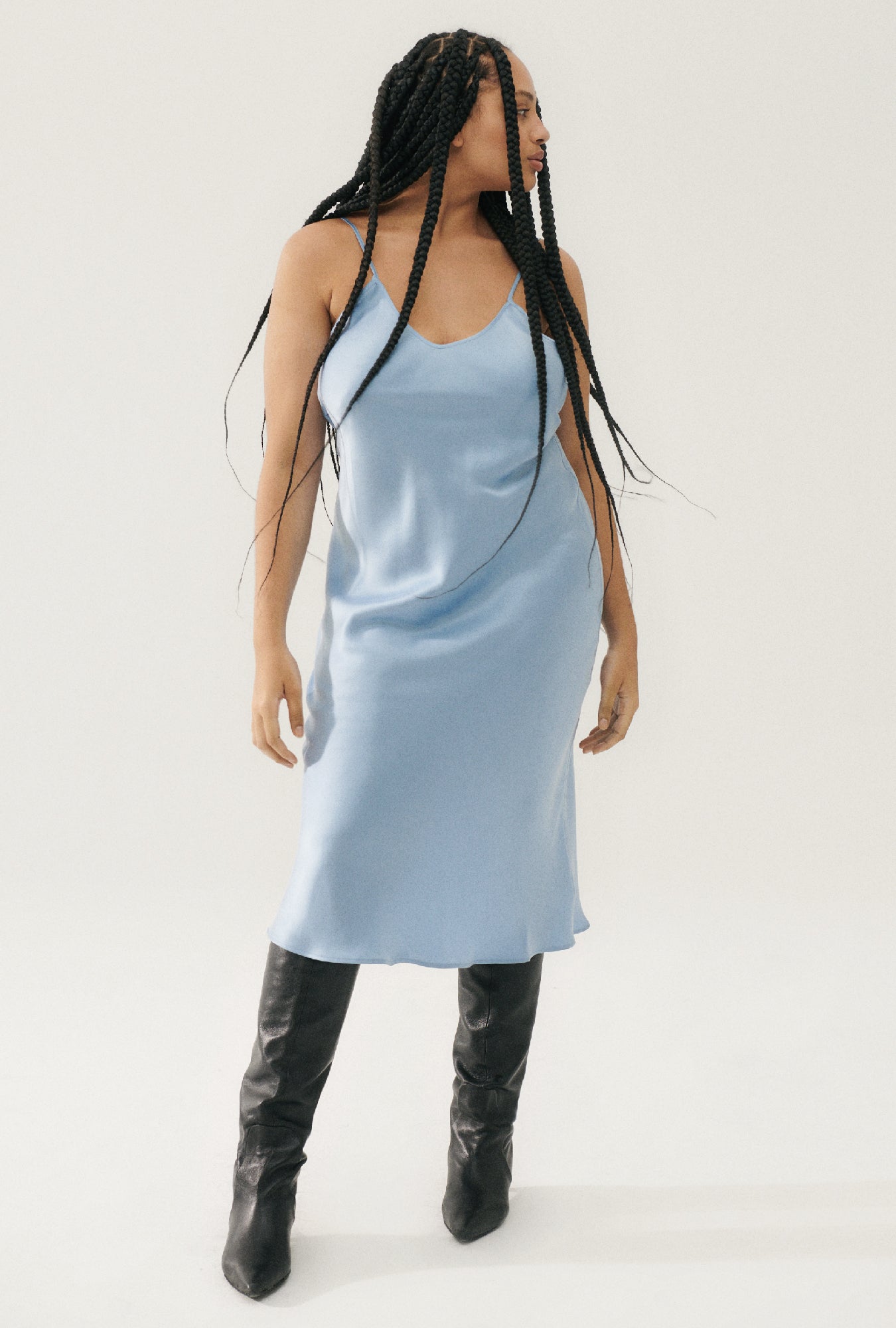 90S Slip Dress Sky