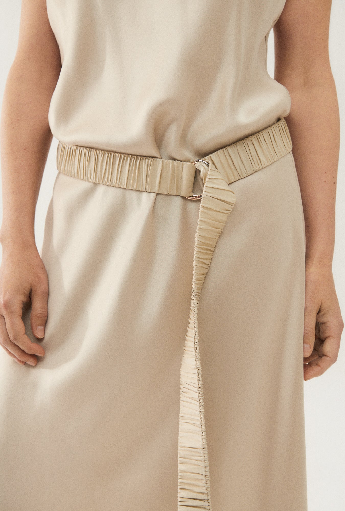 Wide Long Belt Hazelnut