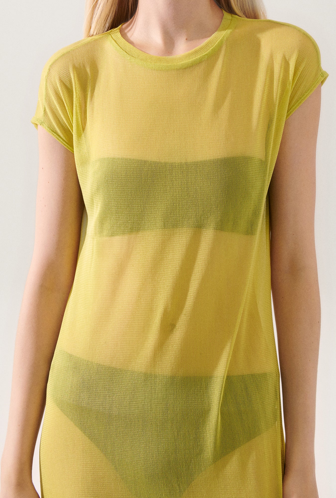 Silk Mesh Dress Absinthe