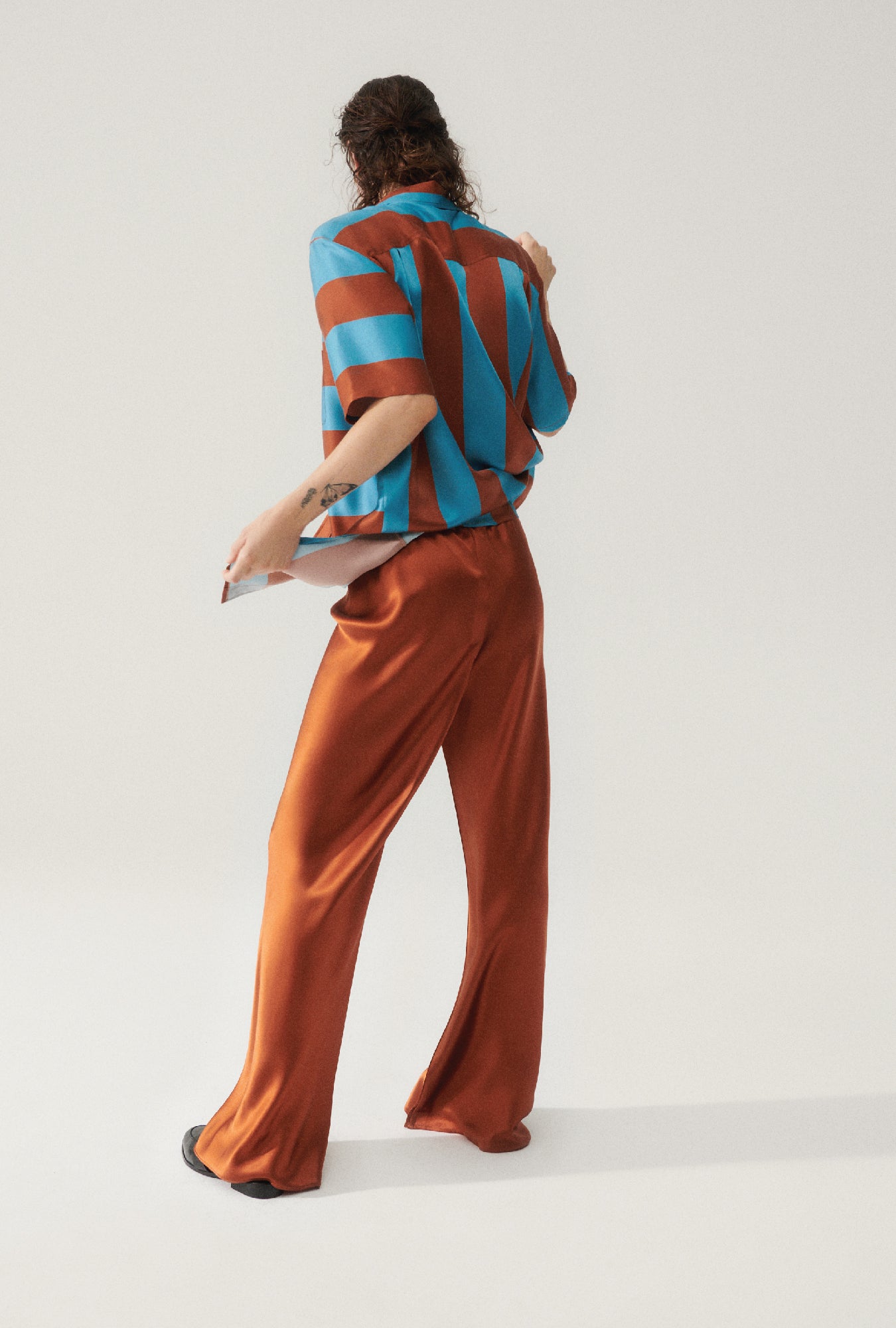 Bias Cut Pants Umber