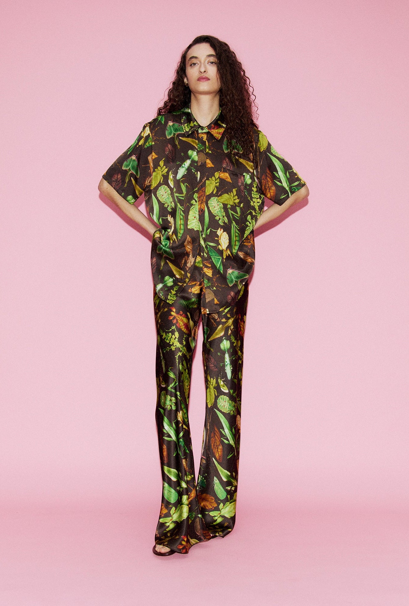 Short Sleeve Boyfriend Shirt Bug Camo