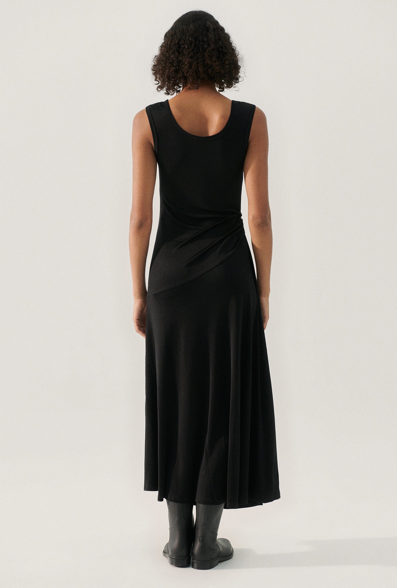 Jersey Sleeveless Dress Black