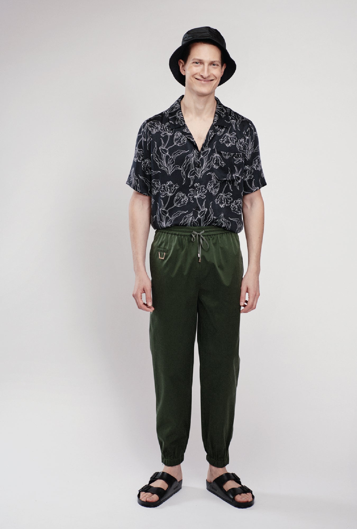 SILK TRACK PANTS CEDAR
