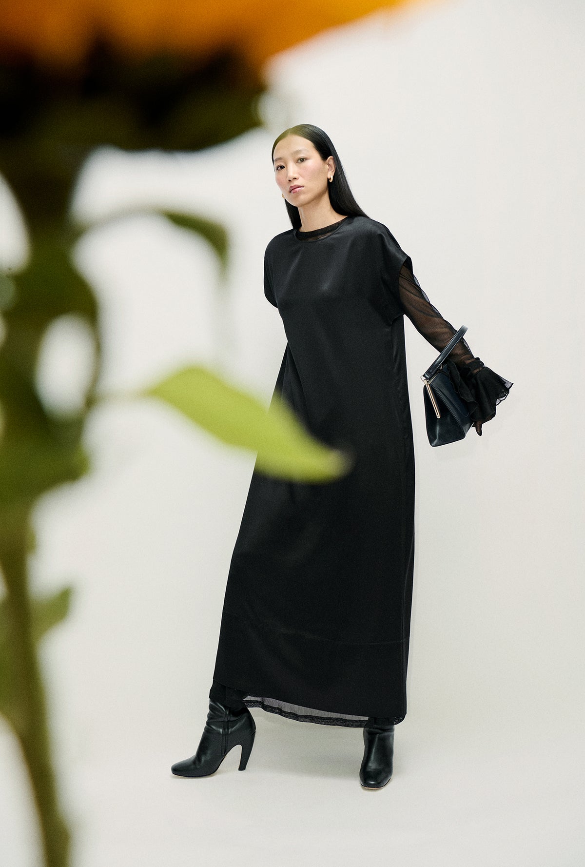 Column Dress Black