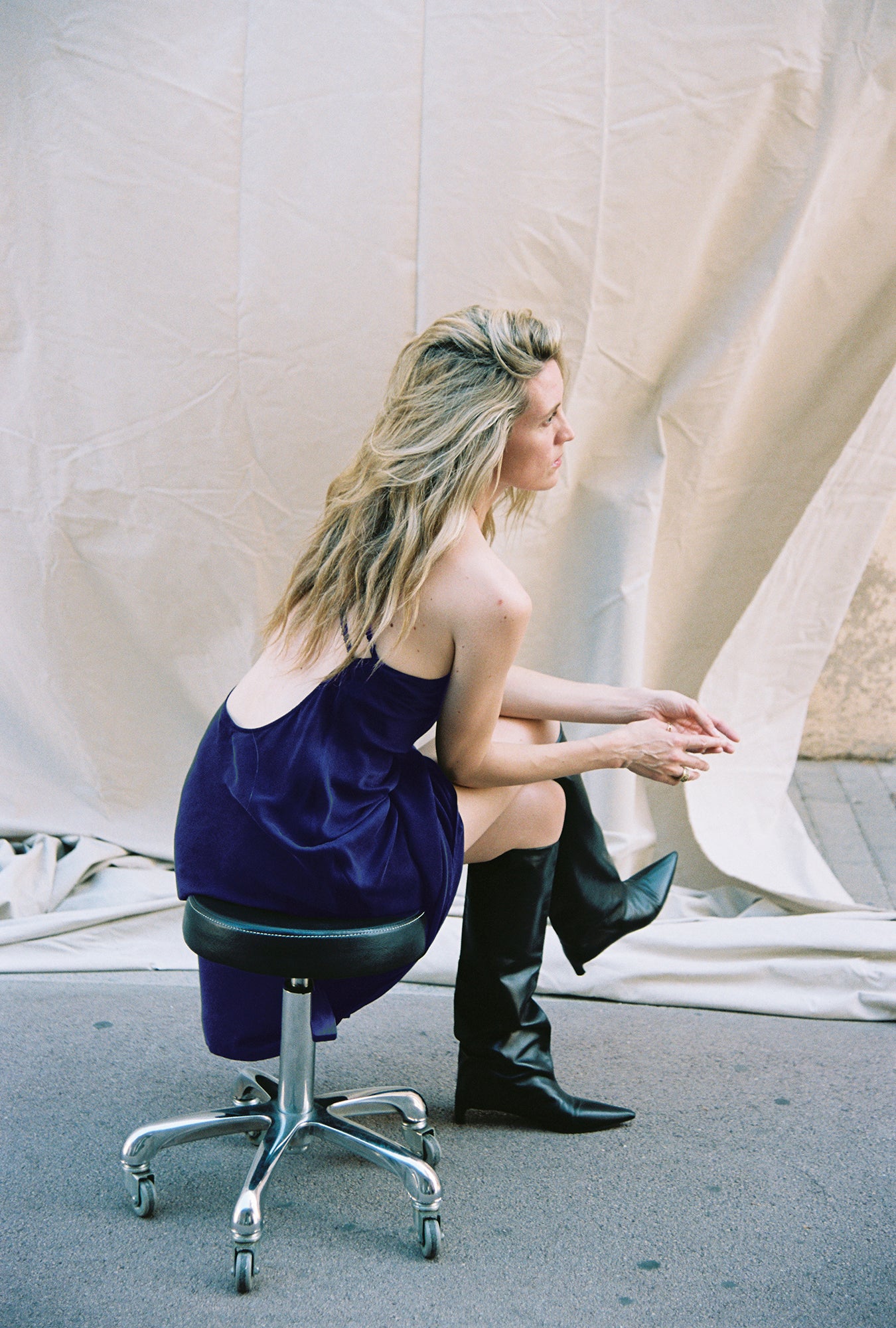 SLOPE DRESS PURPLE RAIN