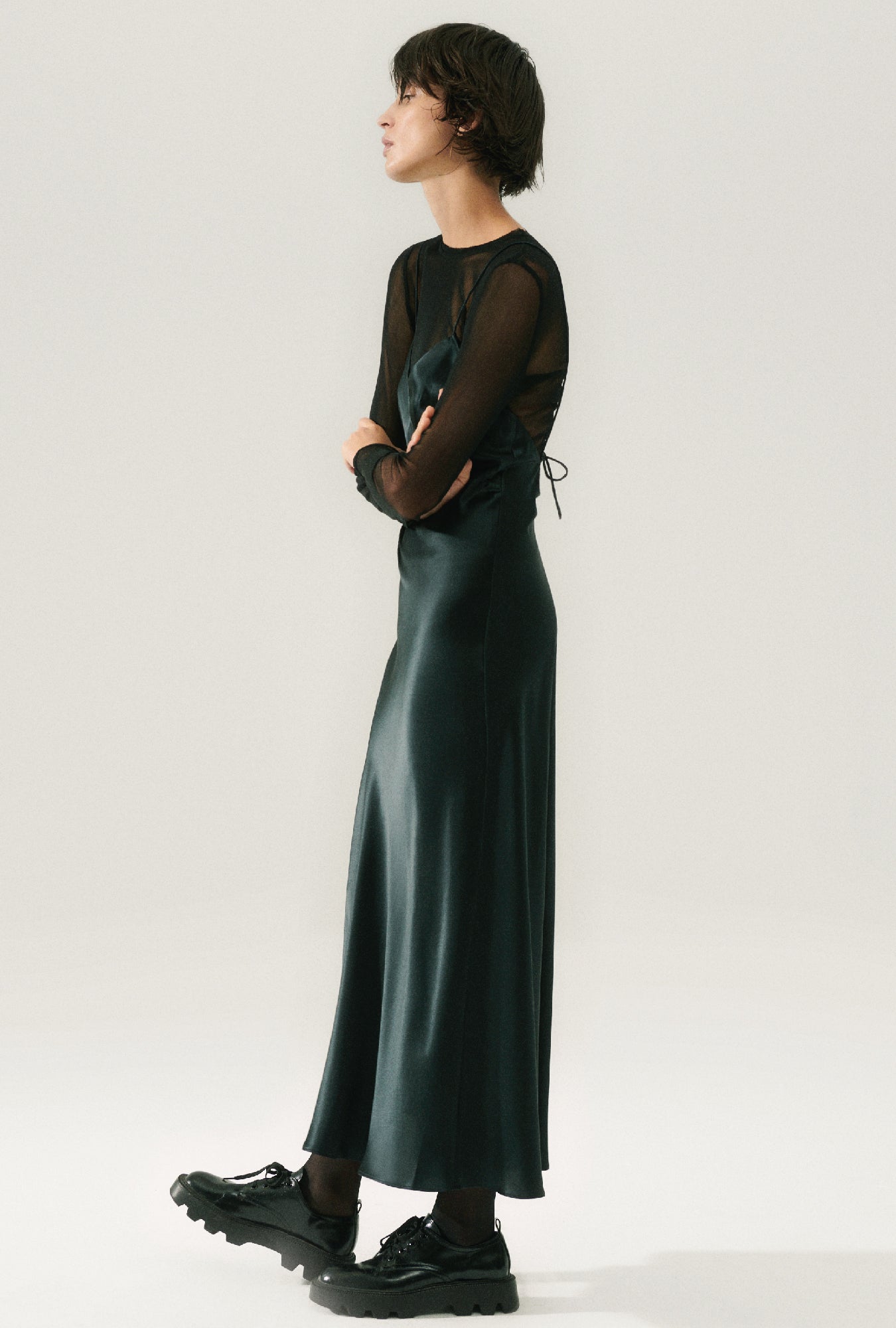 Deco Rouleau Dress Black