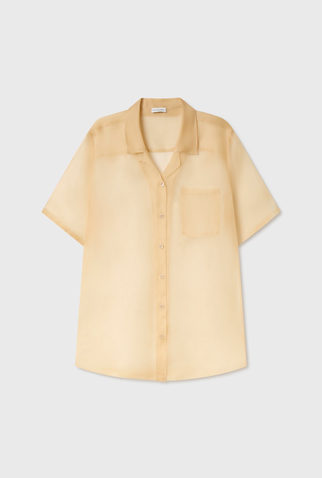 Organza Camp Shirt Beige