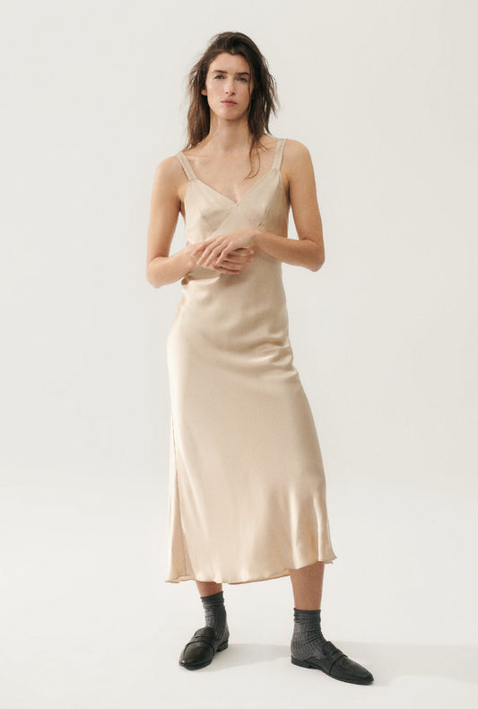 Deco Ruched Dress Hazelnut