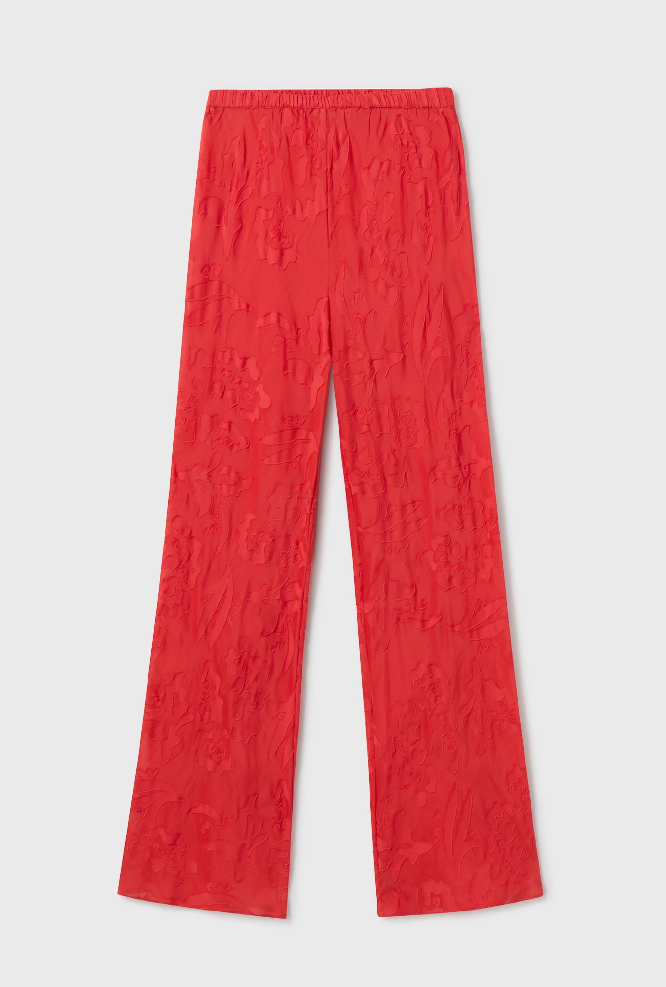 Clip Silk Bias Cut Pants Geranium