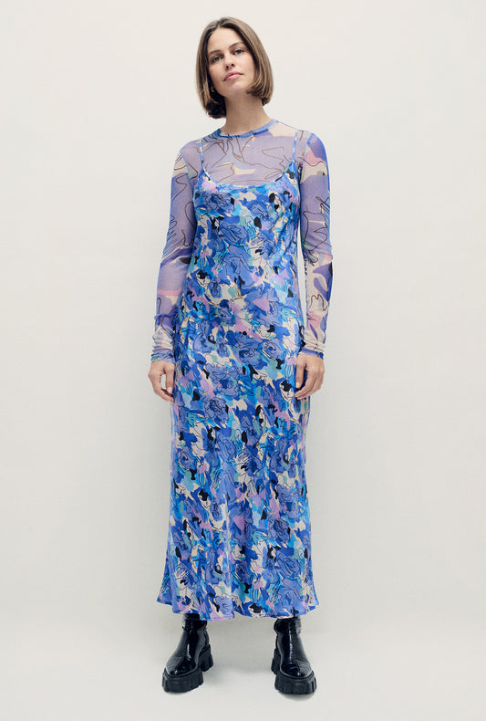 1996 DRESS CORNFLOWER FLORAL