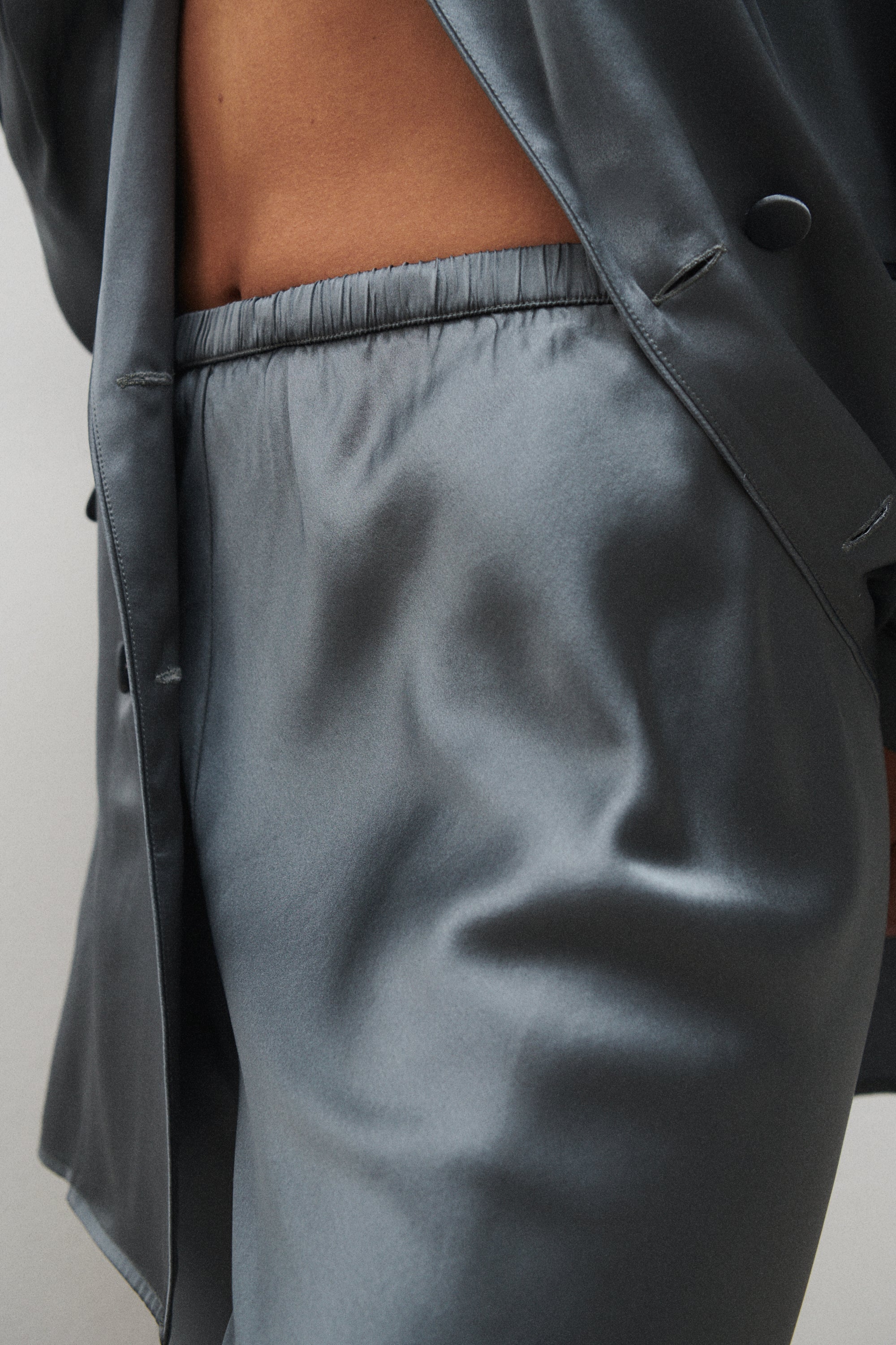 Bias Cut Pants Slate