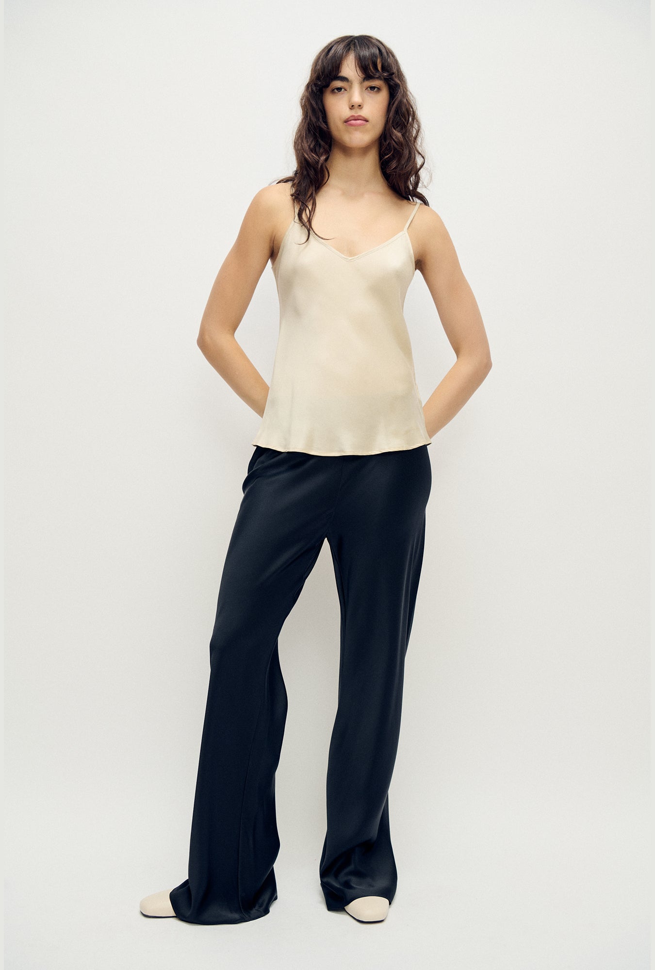 Bias Cut Cami Hazelnut