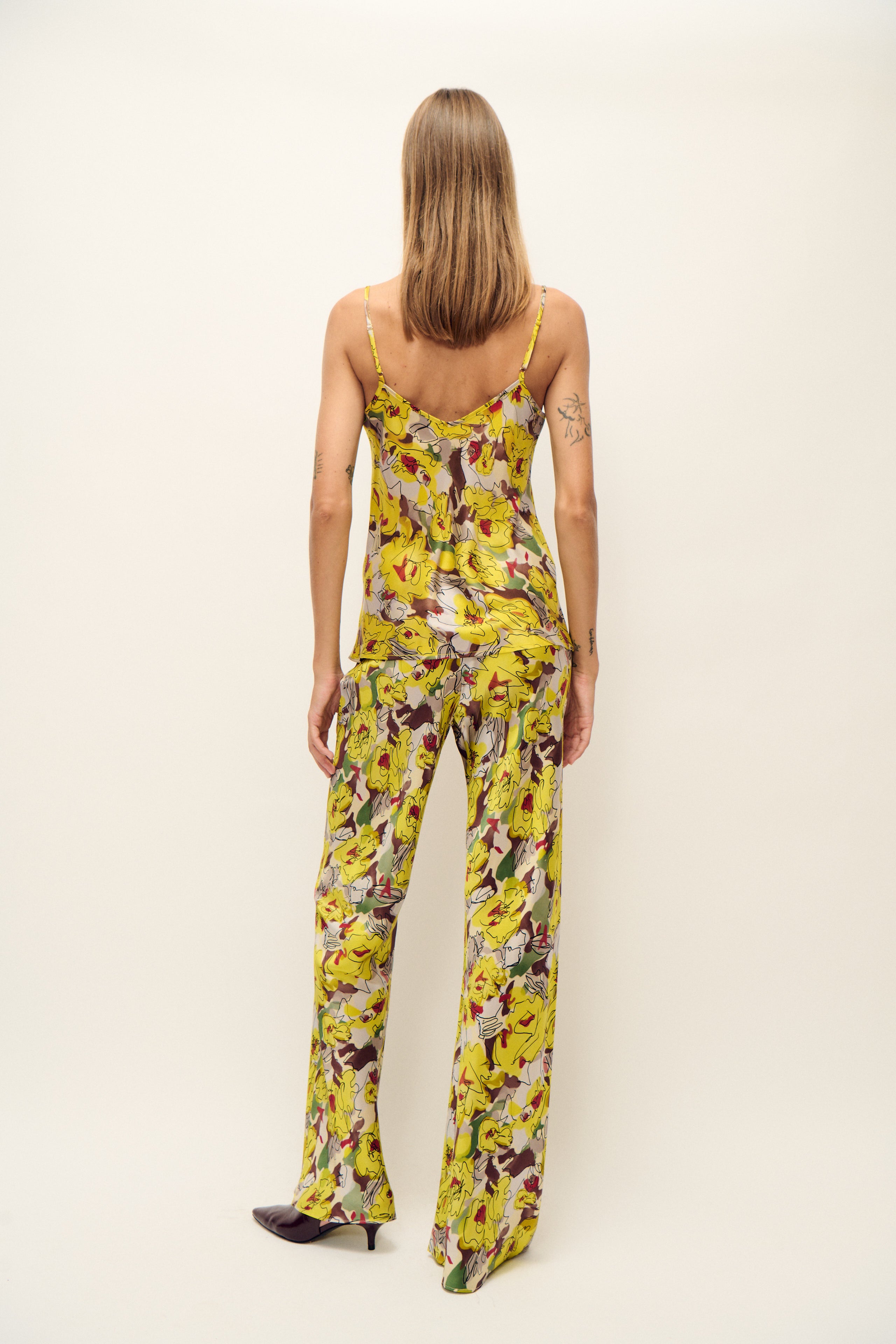 BIAS CUT CAMI SUNFLOWER FLORAL