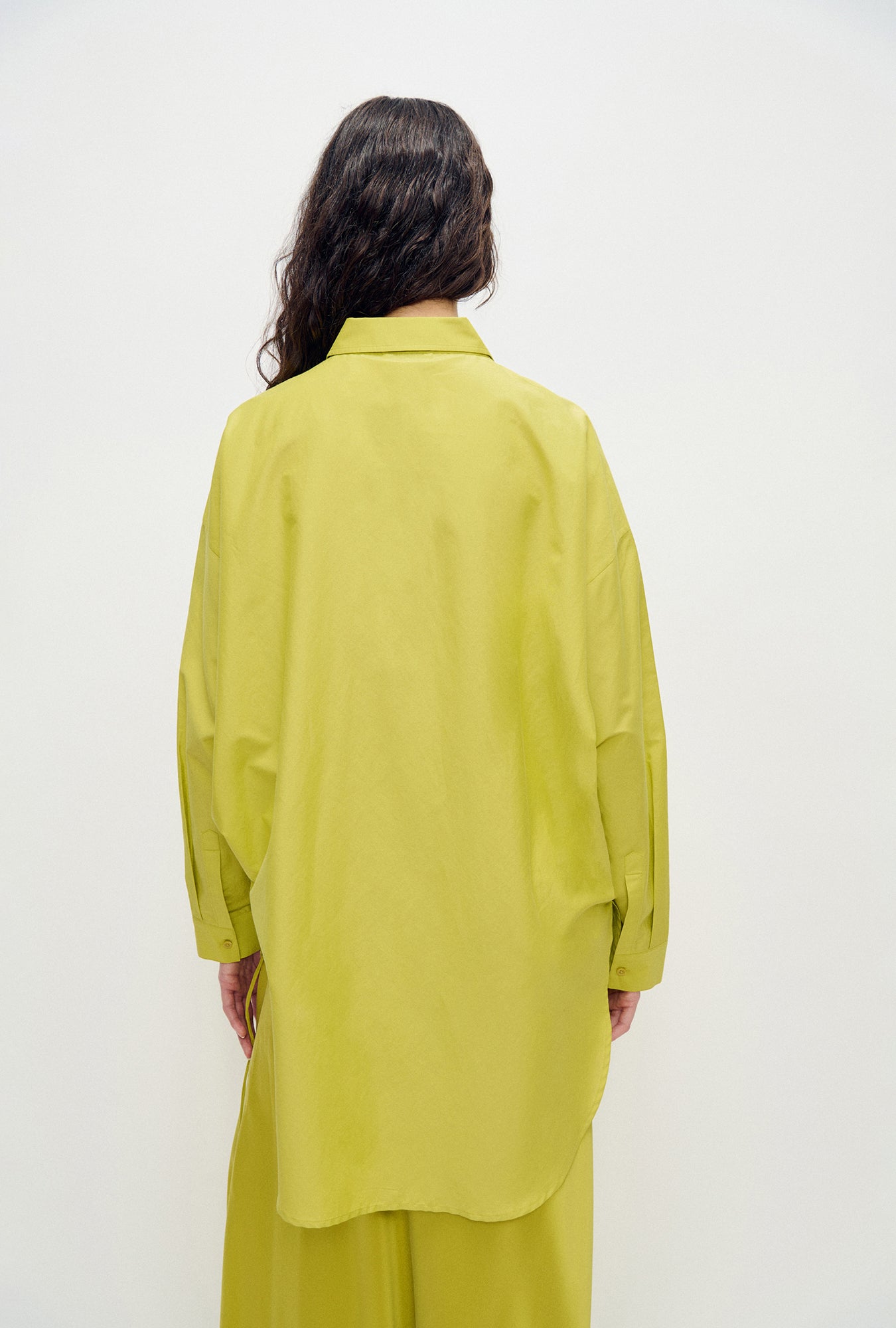 Cotton Silk Round Shirt Limelight